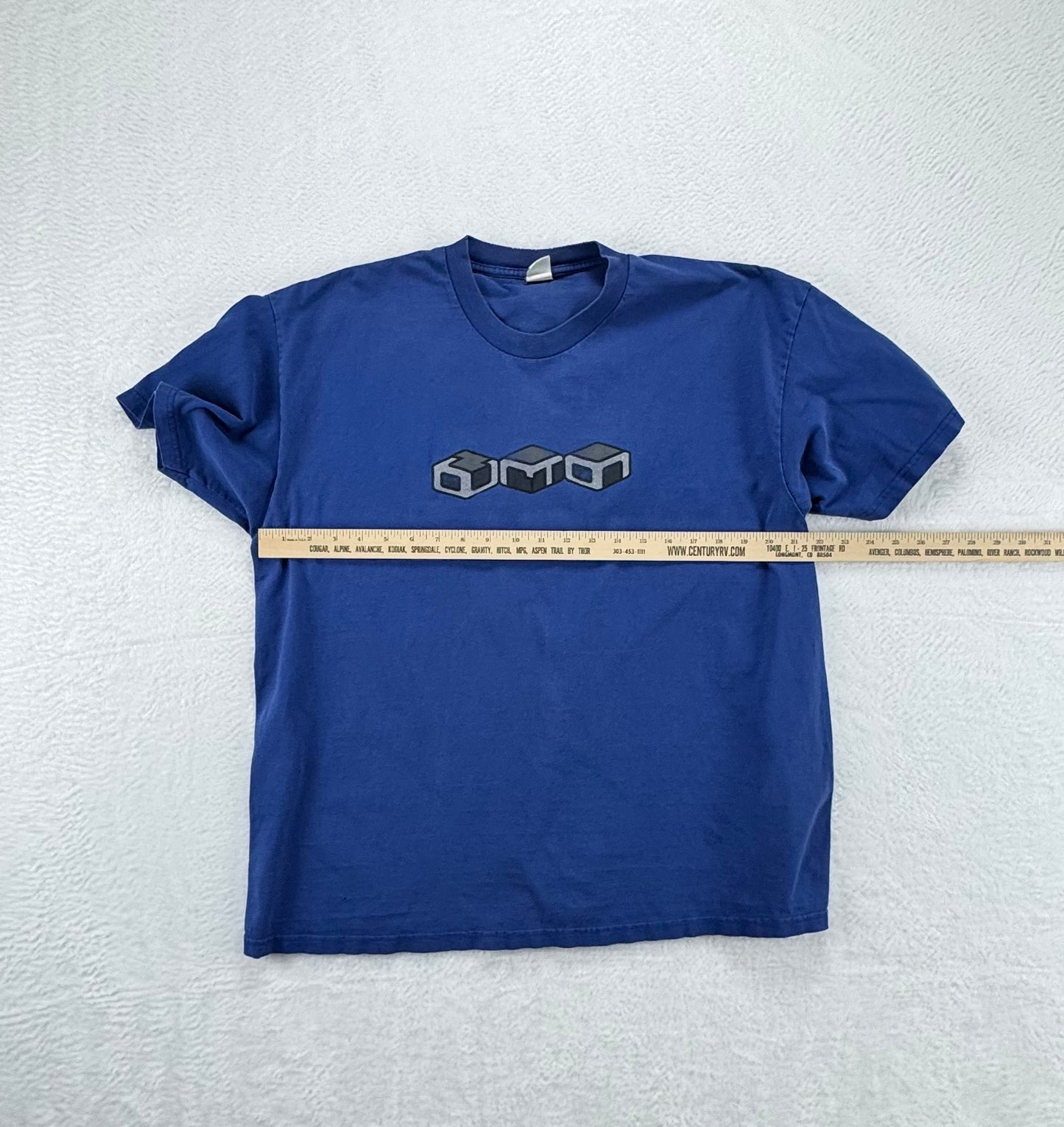 Vintage Burton Cube Logo T-Shirt – Blue – 90s – Size Large