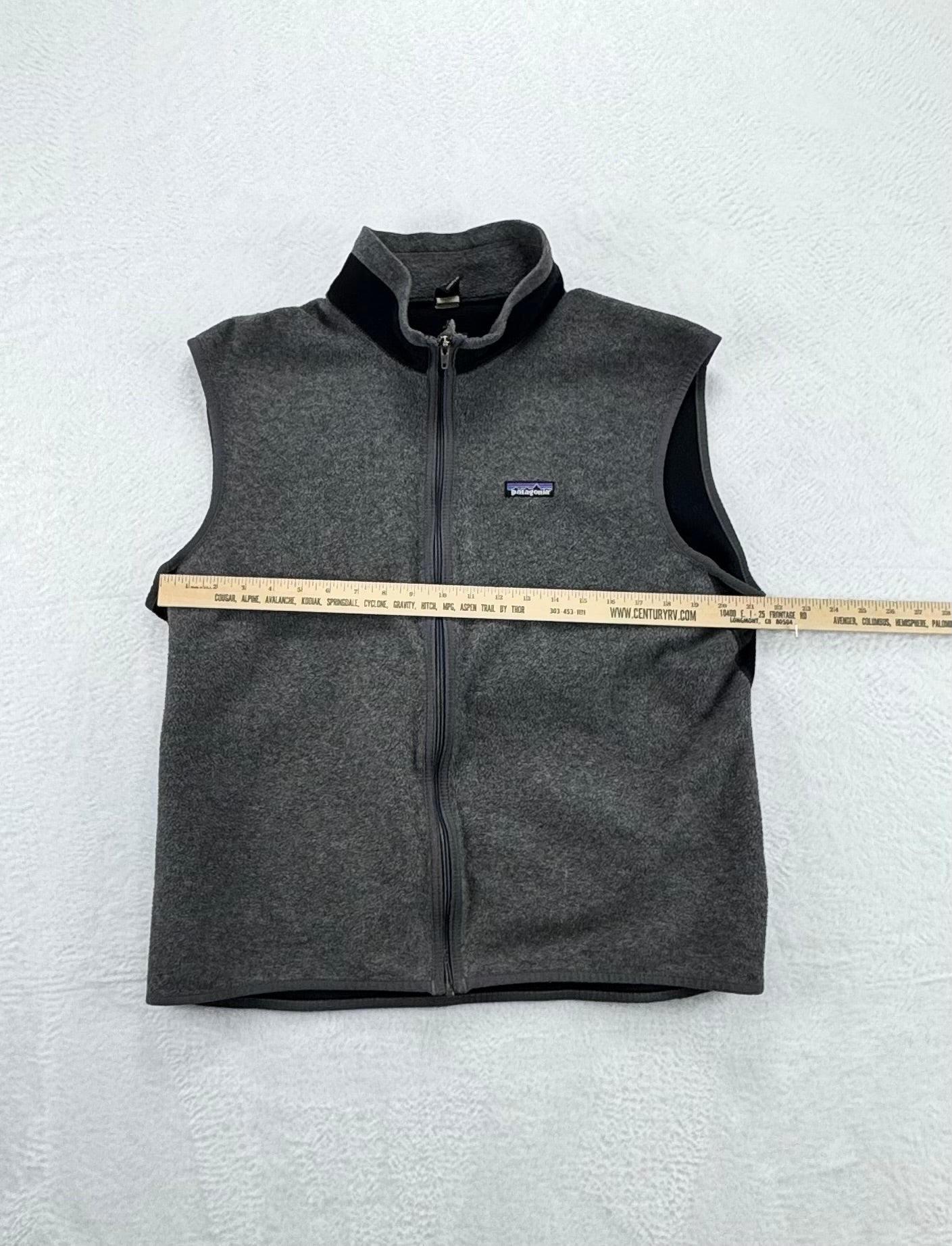 Vintage Patagonia Mens Windproof Fleece Vest – Gray / Black – XL