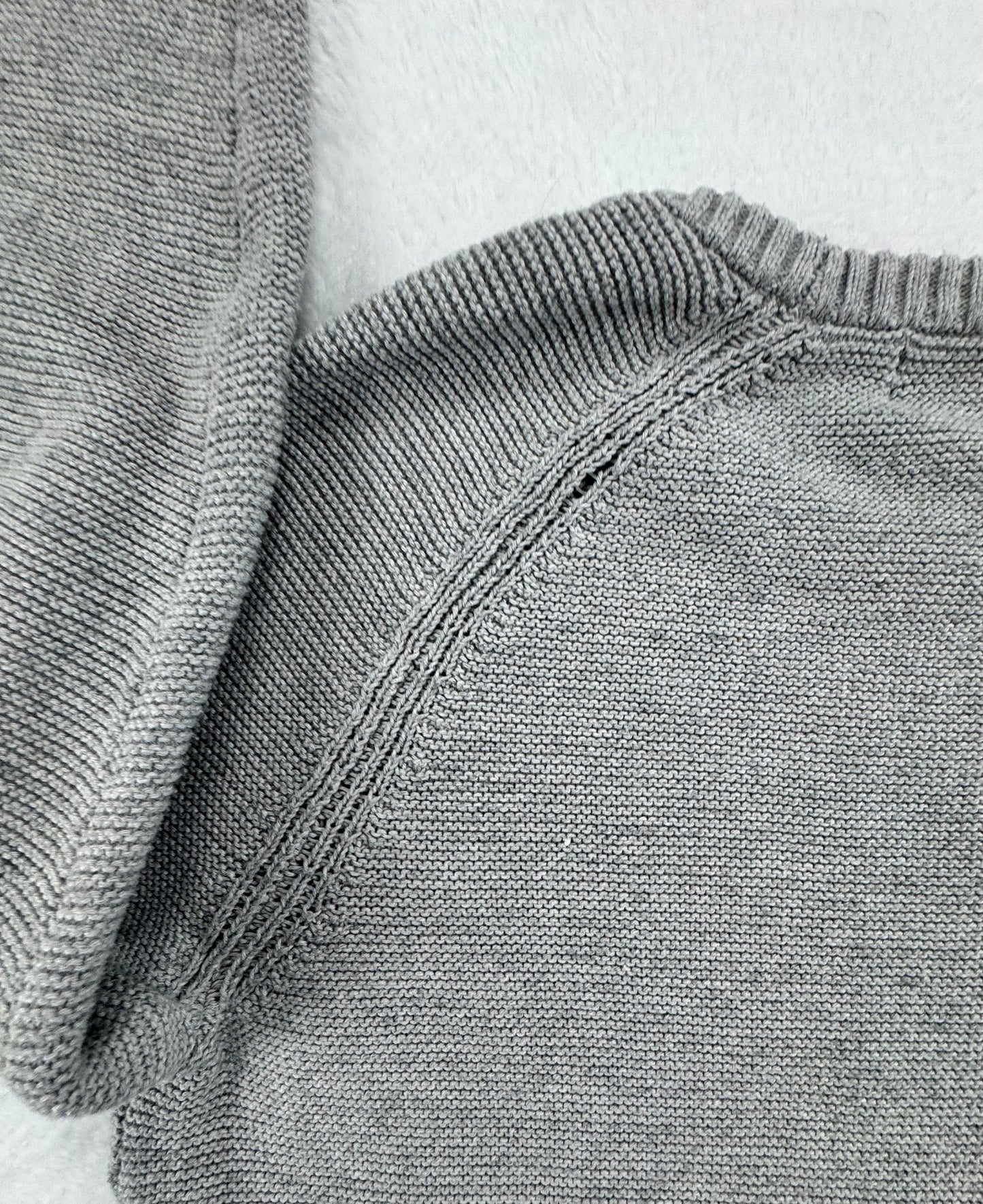 Patagonia Organic Cotton Reverse Knit Crewneck Sweater Gray Small