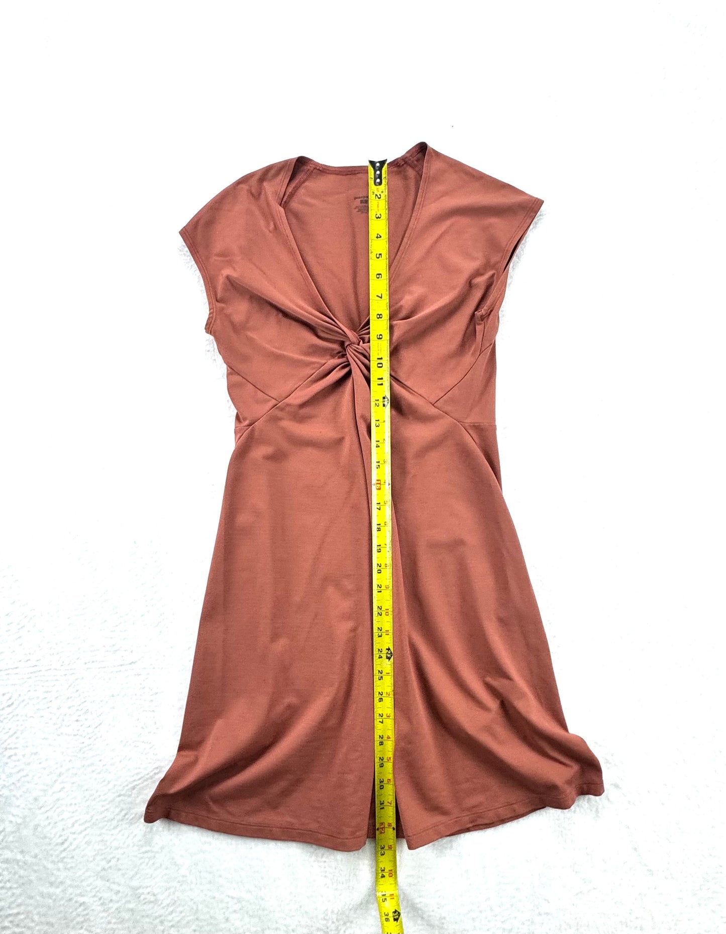 Patagonia Women’s Twist Front Dress – Size Medium – Rust / Clay – Stretch Knit