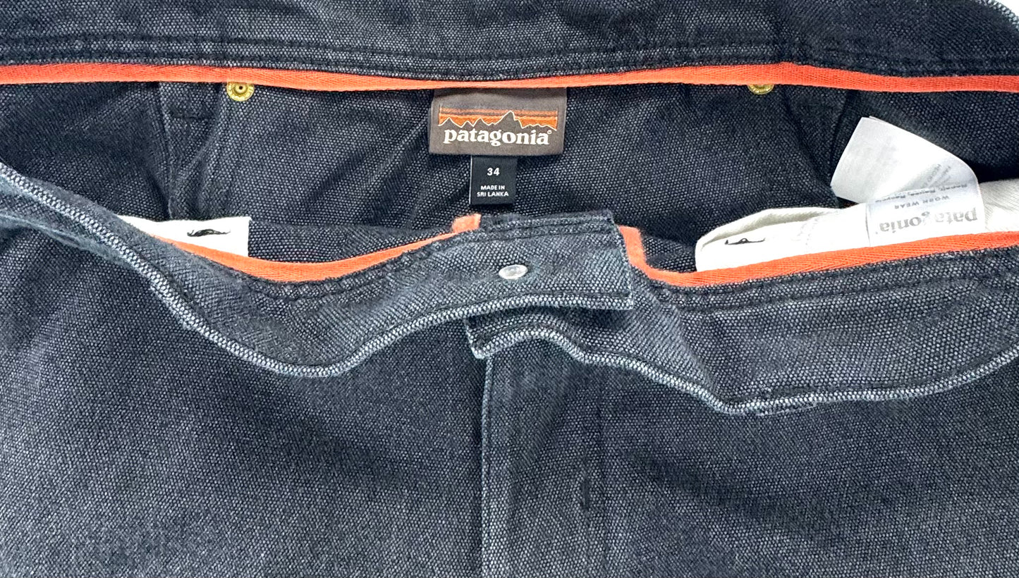 Patagonia Iron Forge Double Knee Pants – Men’s 34 – Ink – Heavyweight Hemp Workwear