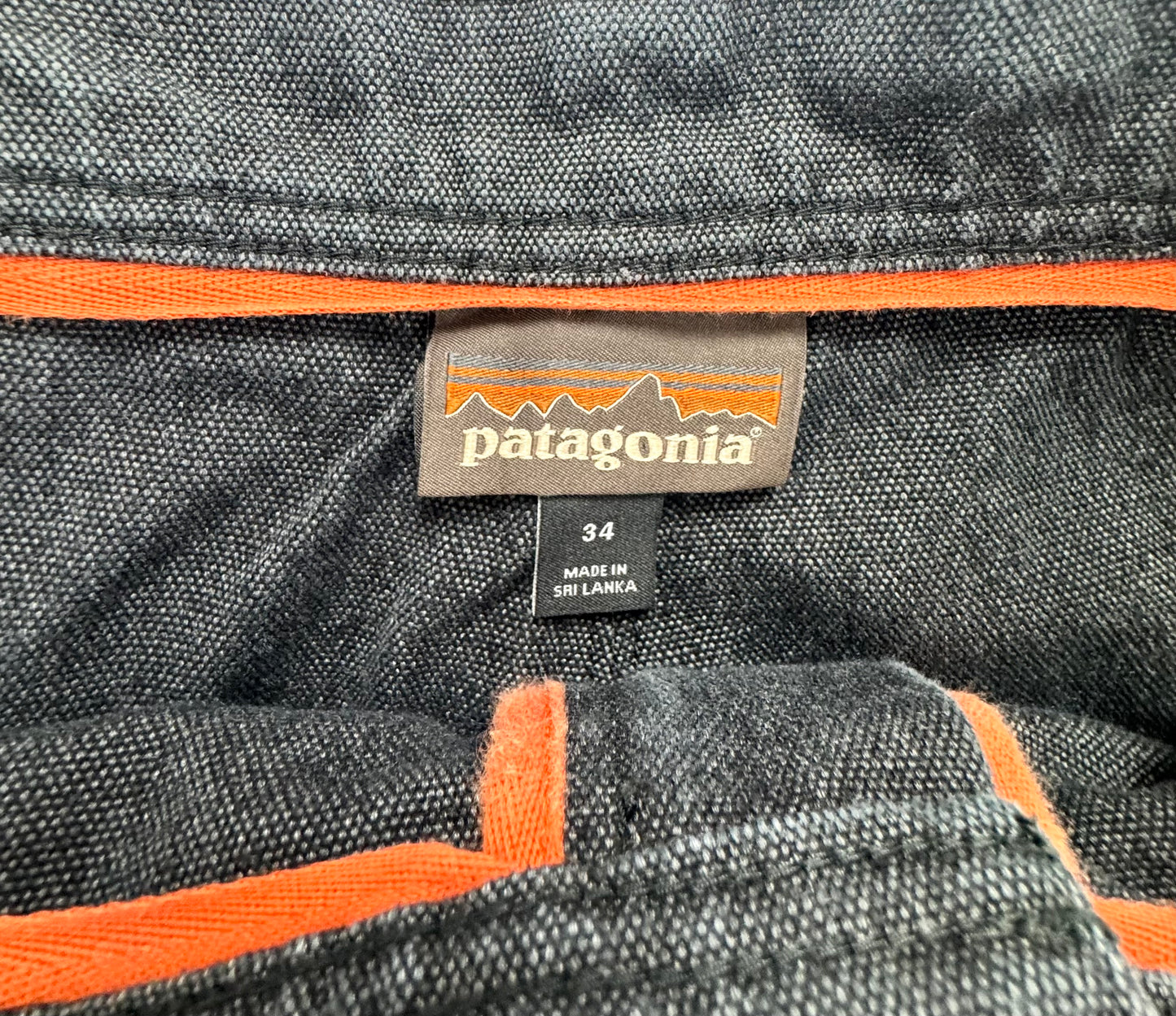 Patagonia Iron Forge Double Knee Pants – Men’s 34 – Ink – Heavyweight Hemp Workwear
