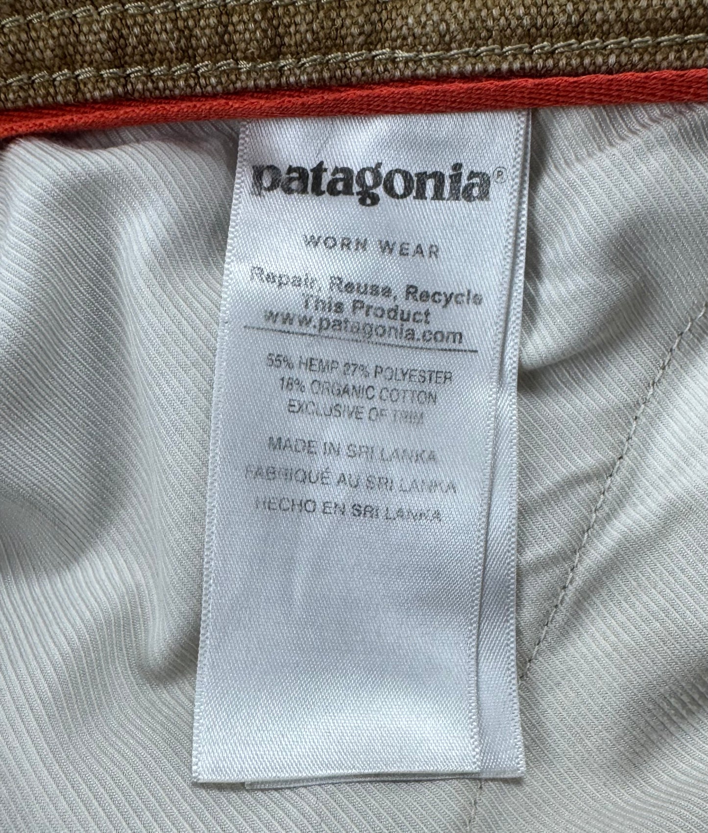 Patagonia Iron Forge Double Knee Pants – Men’s 34 – Heavyweight Hemp Workwear