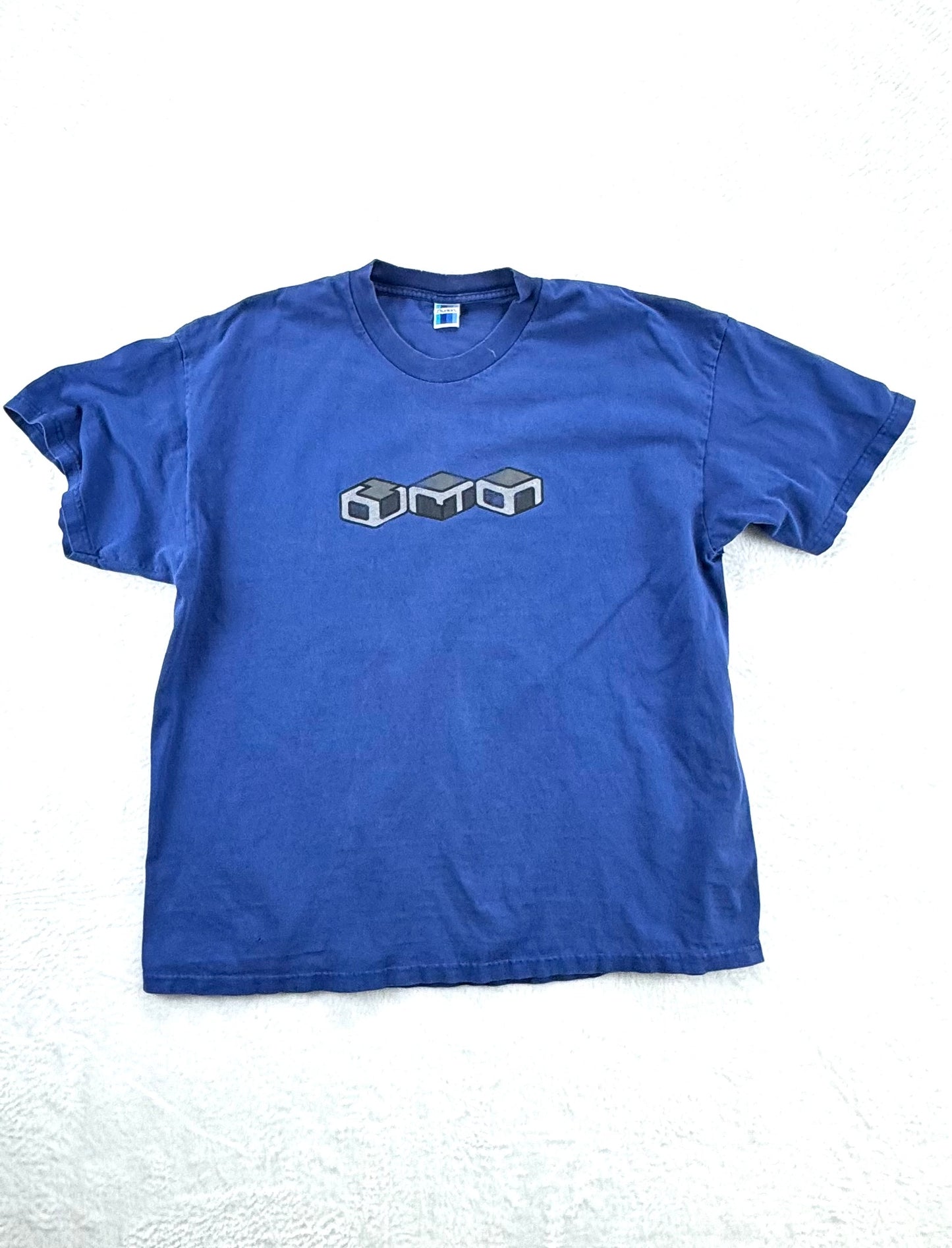 Vintage Burton Cube Logo T-Shirt – Blue – 90s – Size Large