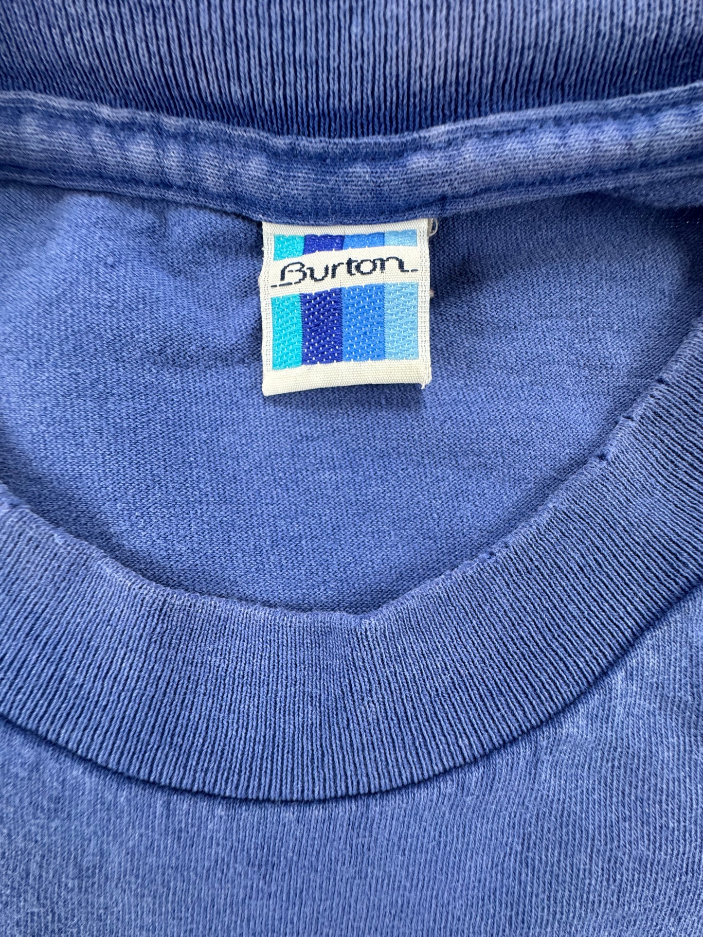 Vintage Burton Cube Logo T-Shirt – Blue – 90s – Size Large