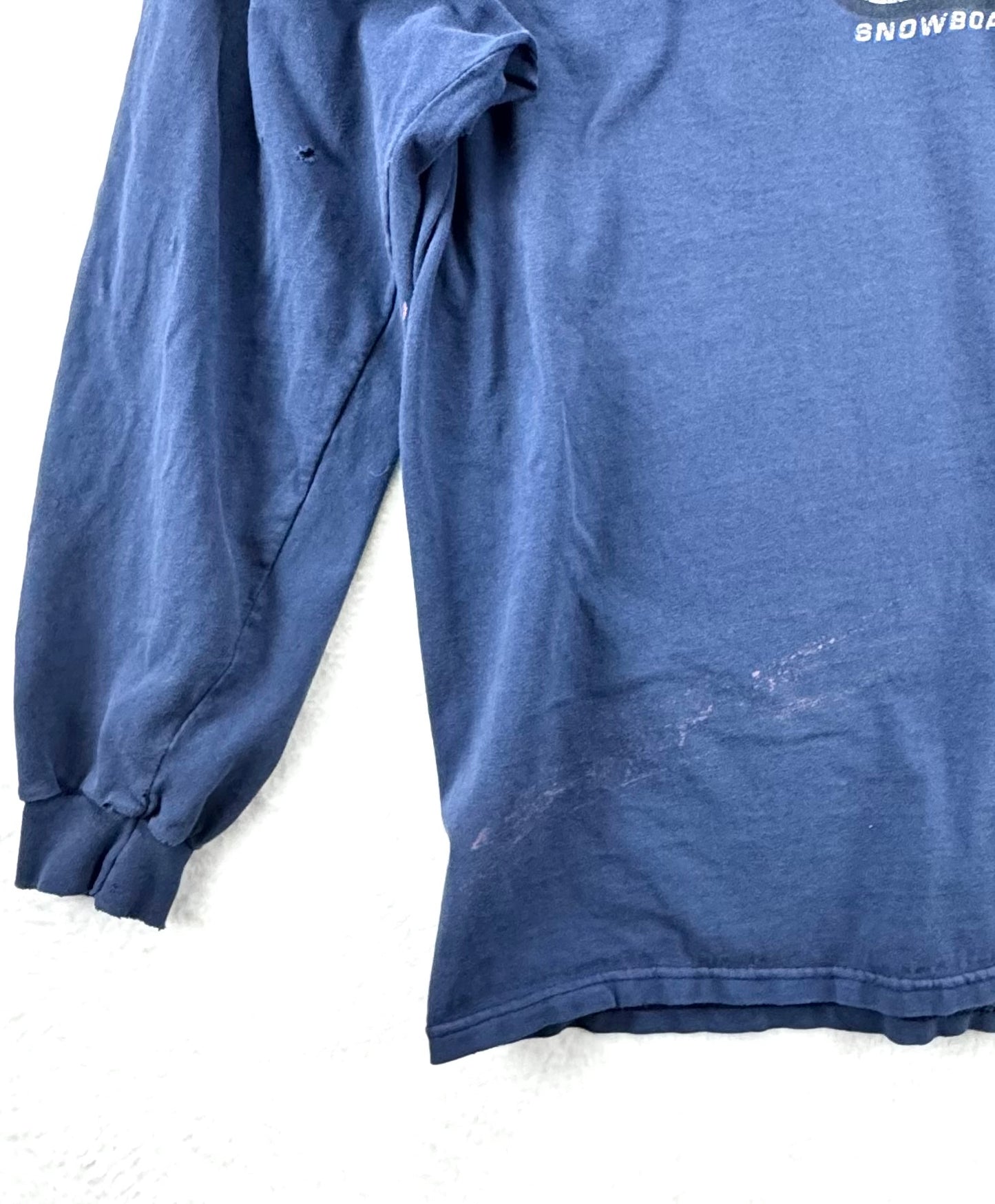 Vintage Burton Snowboards Triangle Logo Long Sleeve – Navy – Distressed – XL
