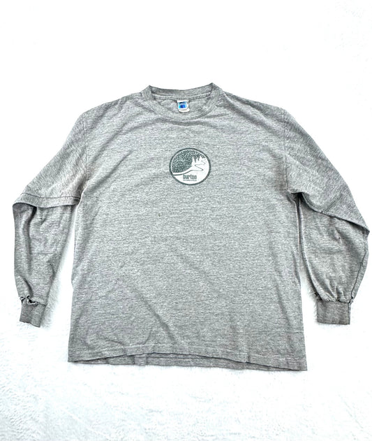 Vintage Burton Snowboards Long Sleeve Logo Shirt – Grey – Distressed – XL