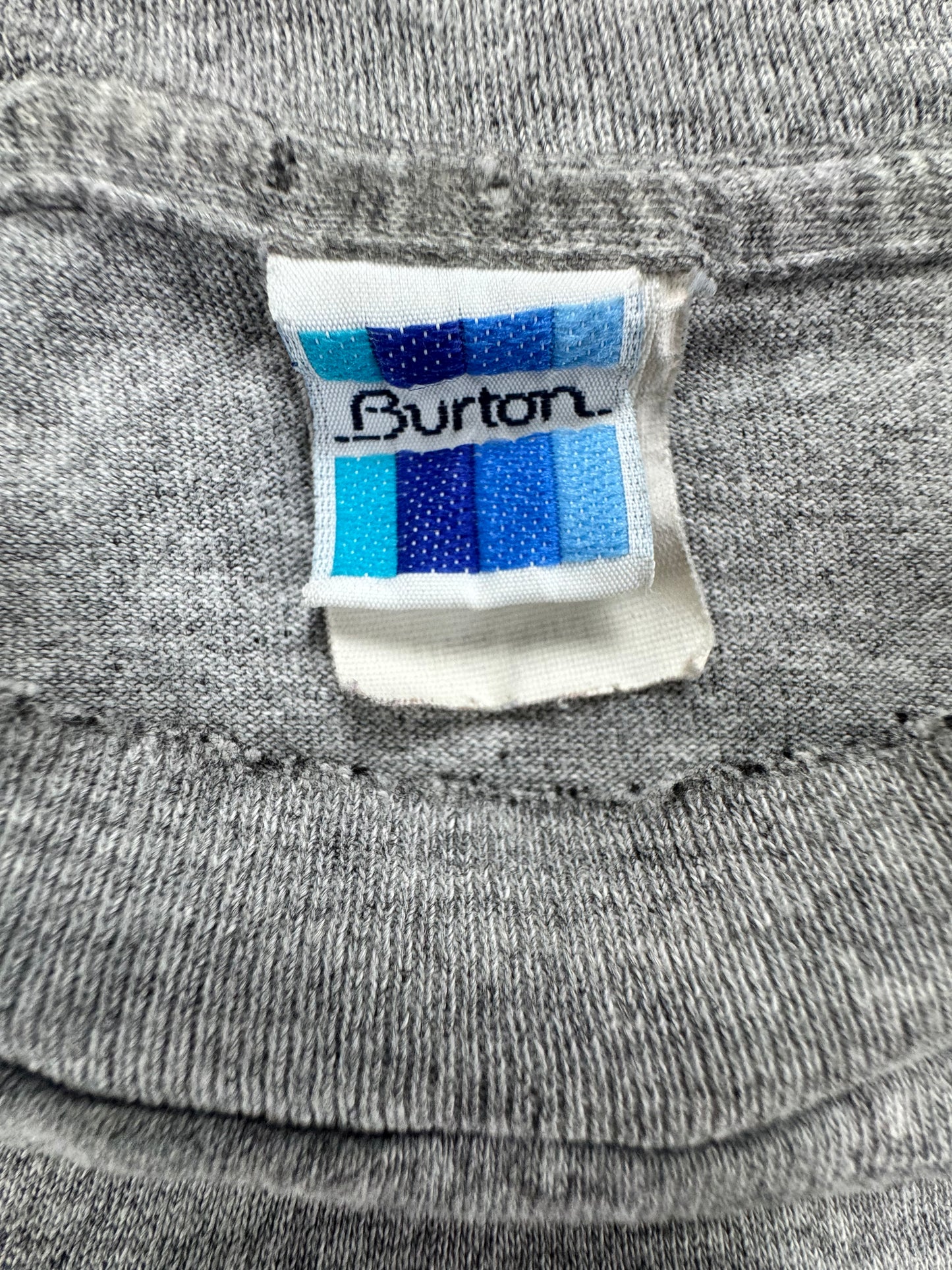 Vintage Burton Snowboards Long Sleeve Logo Shirt – Grey – Distressed – XL