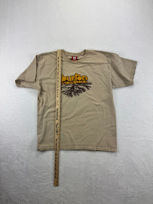 Vintage Burton Snowboards Tree Logo T-Shirt – Tan – Likely Large