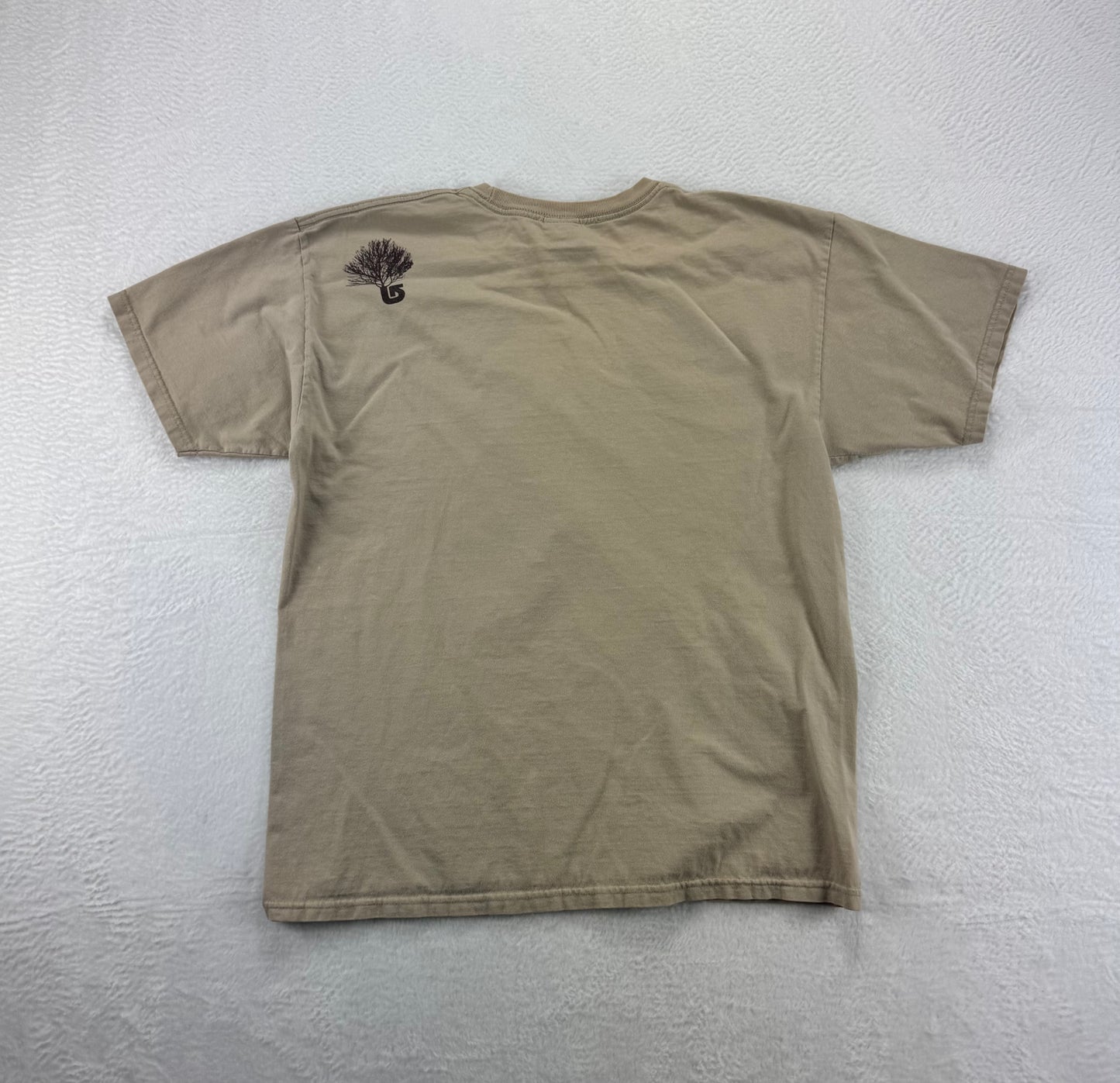 Vintage Burton Snowboards Tree Logo T-Shirt – Tan – Likely Large