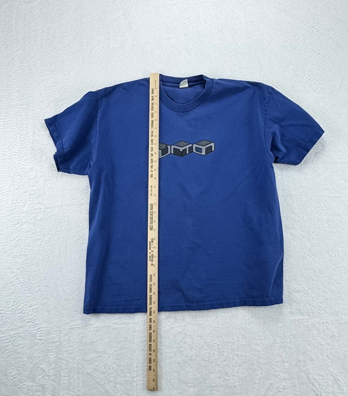 Vintage Burton Cube Logo T-Shirt – Blue – 90s – Size Large