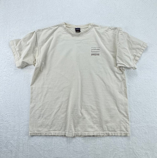 Vintage Patagonia “Support Sustainable Forestry” Organic Cotton T-Shirt – USA Made – XL