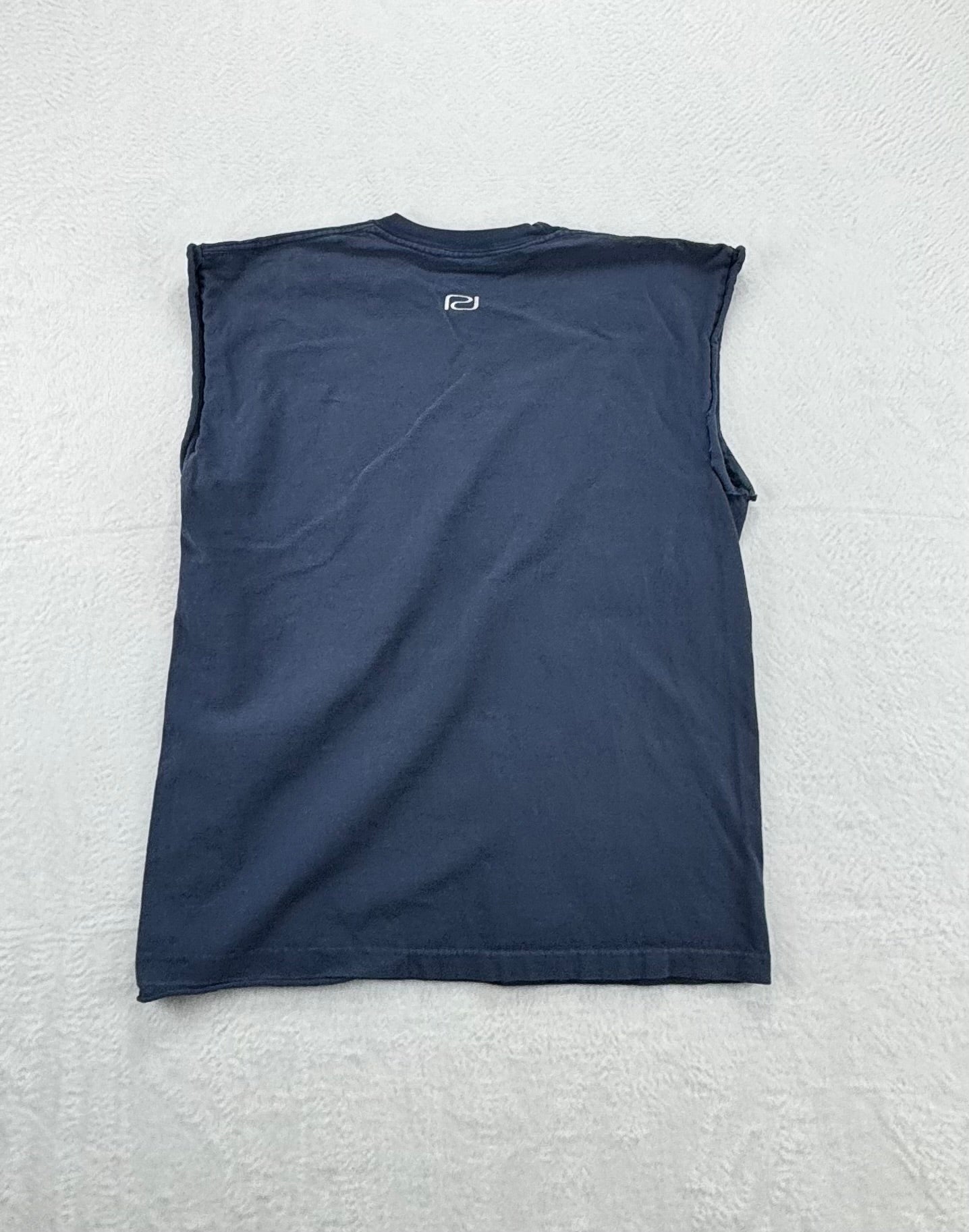 Vintage Ride Snowboards 1997 Graphic Cut-Off T-Shirt – Blue – Men’s Large