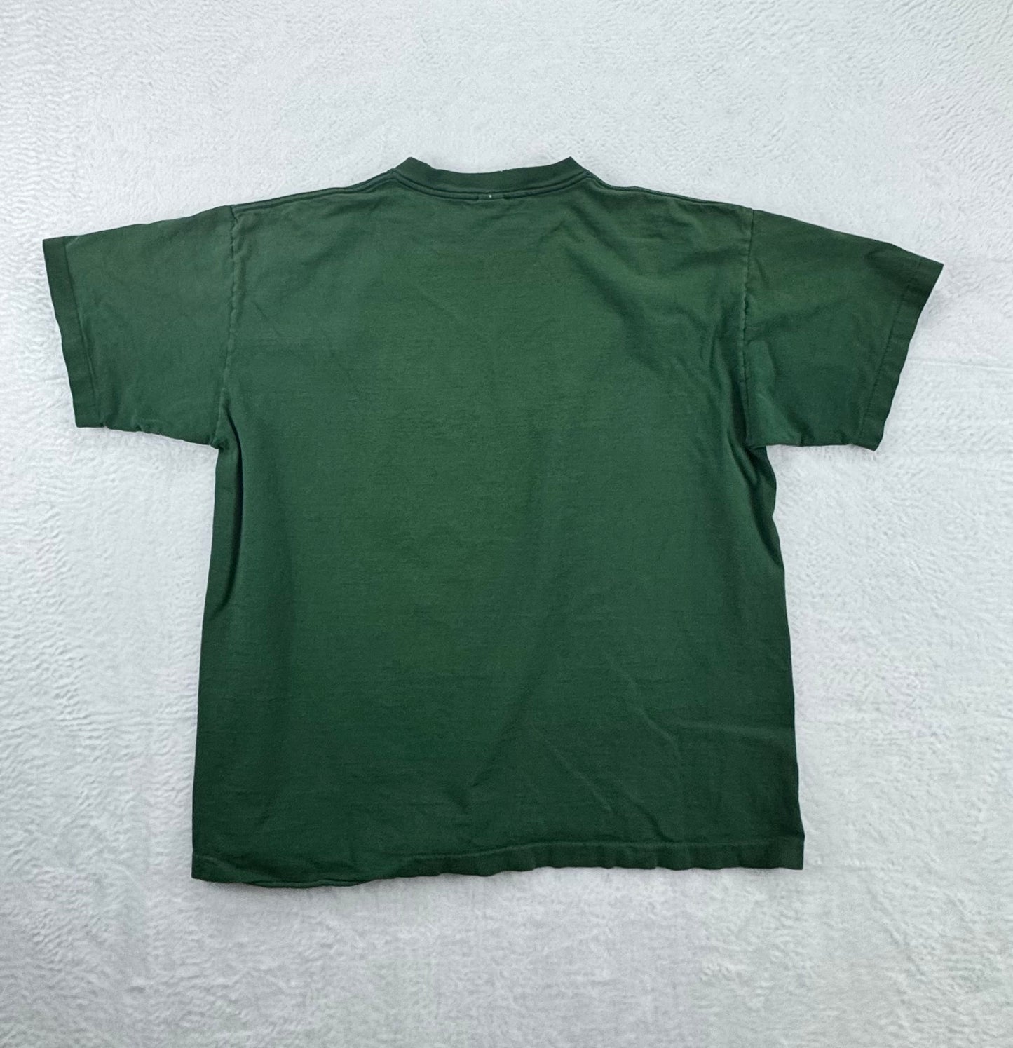 Vintage 90s Burton Snowboard T-Shirt – Forest Green – Small Logo – Mens - Large