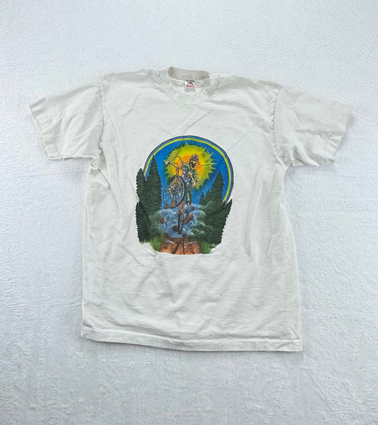 Vintage 90s Mountain Bike Graphic T-Shirt – Colorado Rose Cross – XL – Made in USA