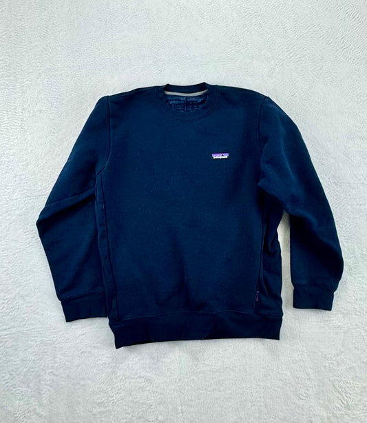 Patagonia Uprisal Crew Fleece Sweatshirt Navy Regular Fit Small