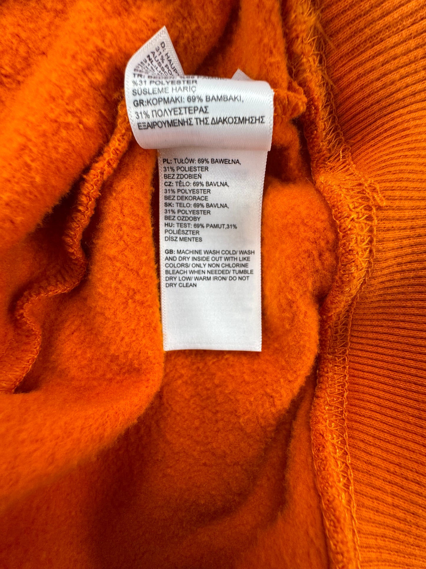 The North Face Bear Graphic Hoodie – Orange – Men’s XL