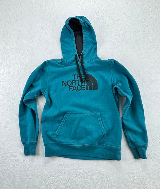 The North Face Logo Hoodie – Teal – Men’s Small – Cotton Blend