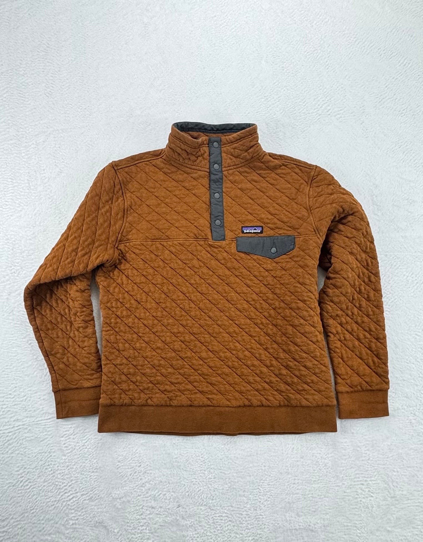 Patagonia Men’s Quilted Organic Cotton Snap-T Pullover – Brown – Large – Workwear Heritage