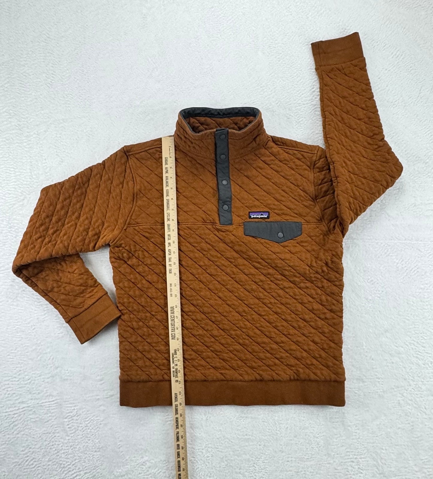 Patagonia Men’s Quilted Organic Cotton Snap-T Pullover – Brown – Large – Workwear Heritage
