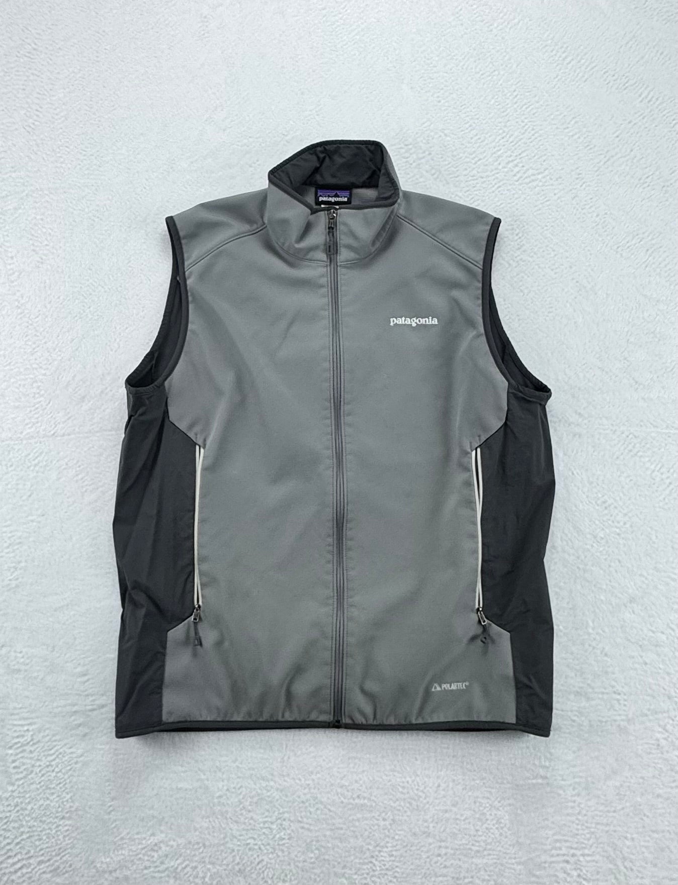 Patagonia Men’s Polartec Windproof Vest – Gray / Black – Large – Technical Layer