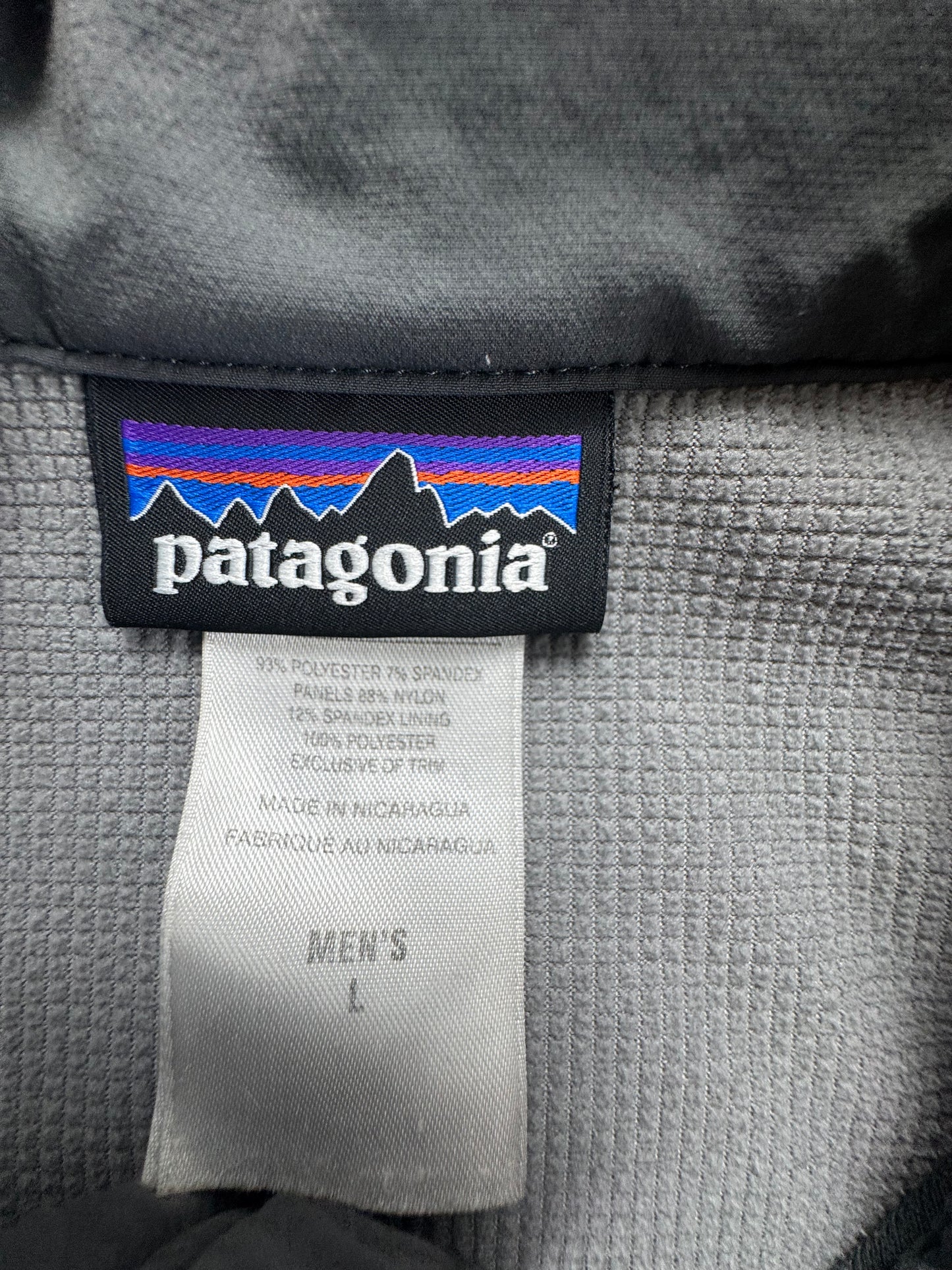 Patagonia Men’s Polartec Windproof Vest – Gray / Black – Large – Technical Layer
