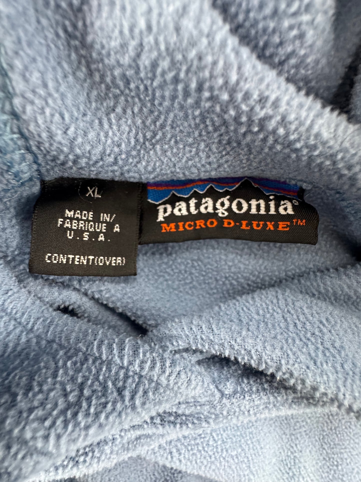 Patagonia Micro D-Luxe Fleece Hoodie – Made in USA – Blue – Men’s XL