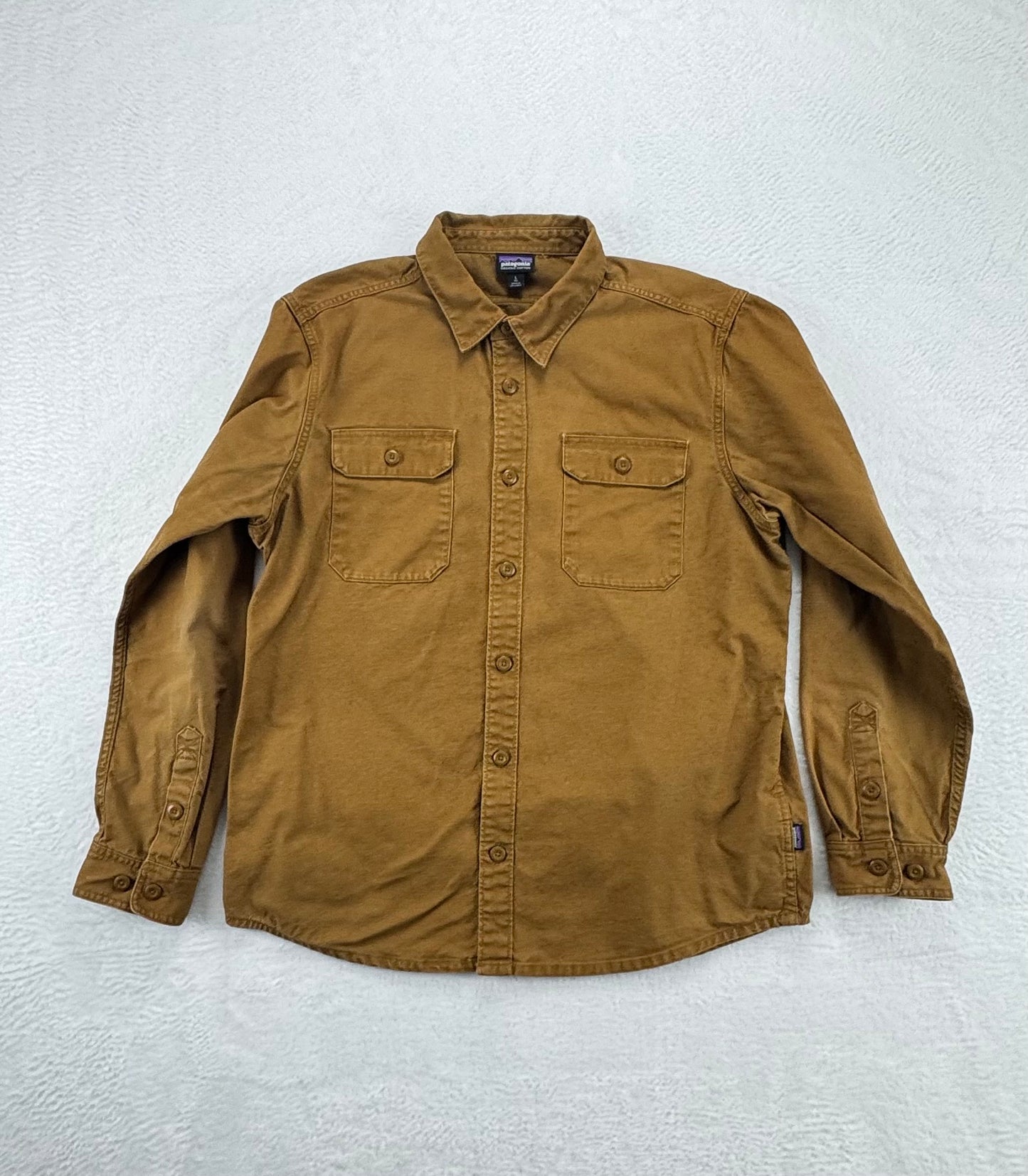 Patagonia Men's Organic Cotton Work Shirt – Brown – Large – Button Down