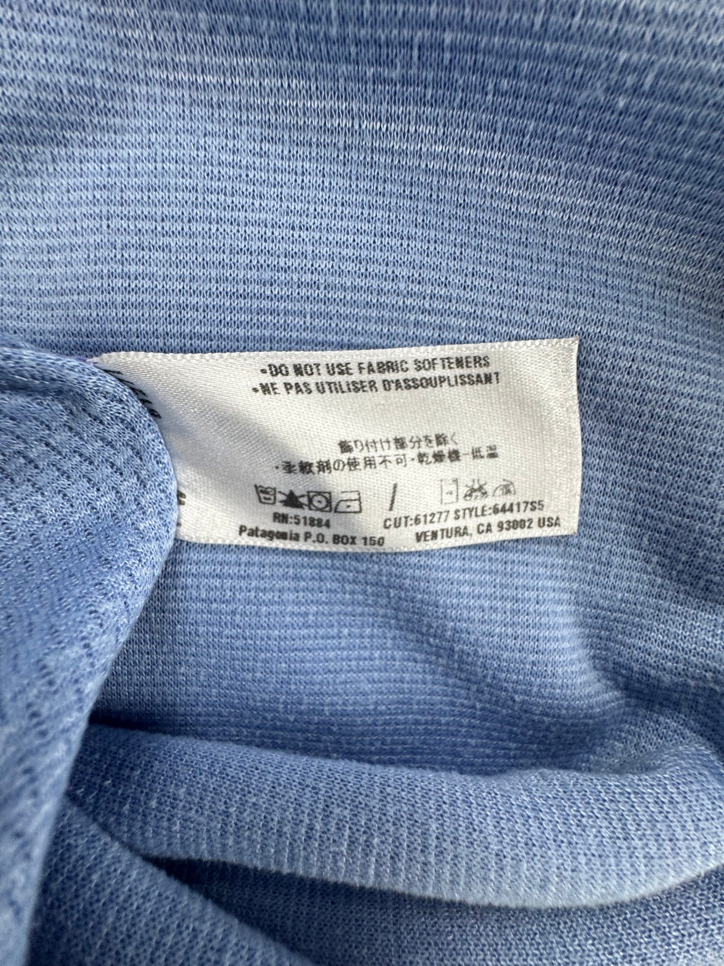 Vintage Patagonia Capilene Kid's XL Long Sleeve Base Layer – Blue – 100% Polyester