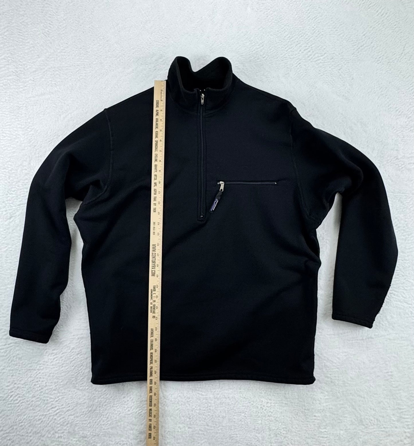 Vintage Patagonia Mens Activist Fleece 1/4 Zip Base Layer Black XL Made in USA