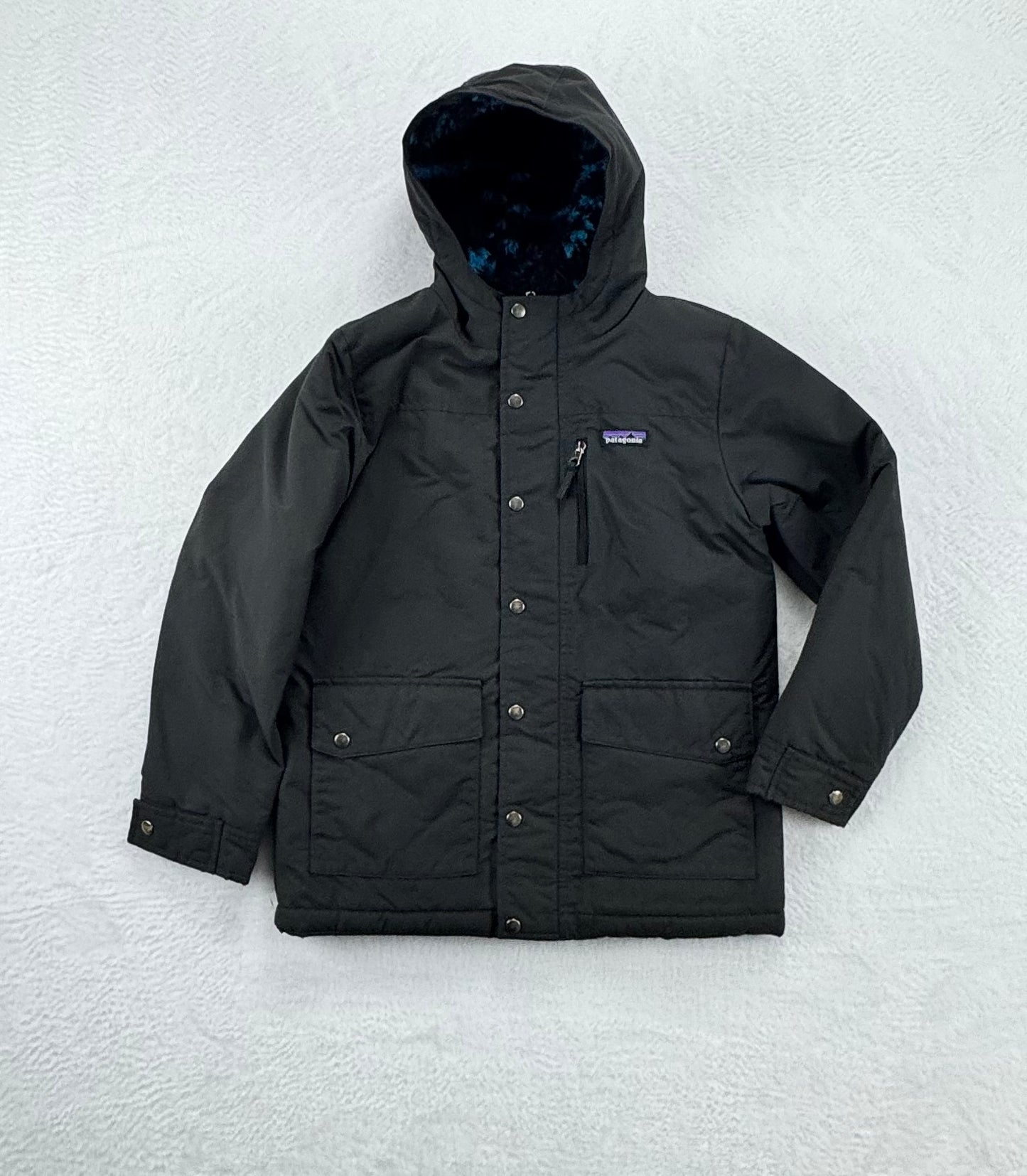 Patagonia Kid's Inferno Fleece-Lined Jacket Black Medium (Size 10)
