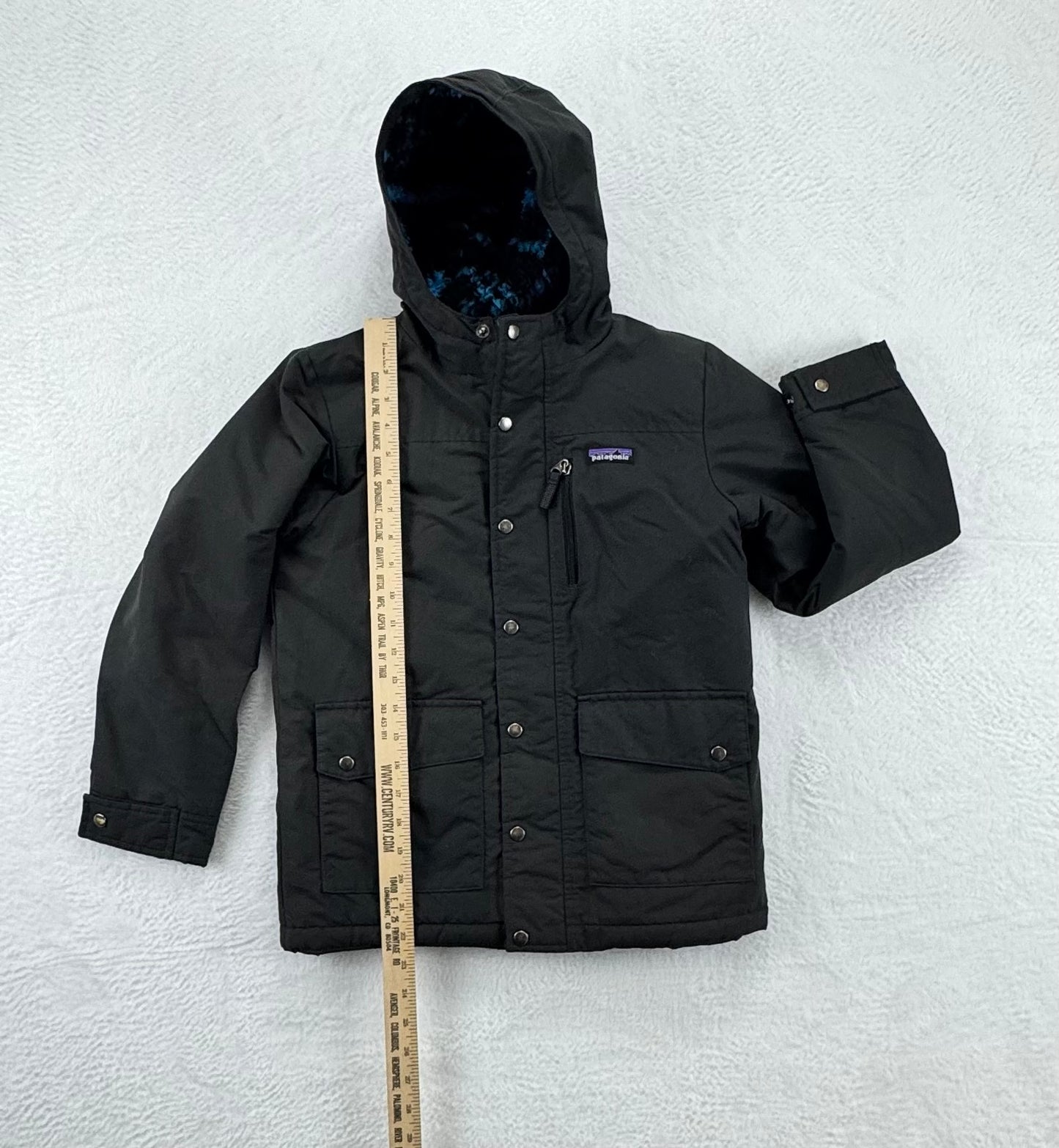 Patagonia Kid's Inferno Fleece-Lined Jacket Black Medium (Size 10)