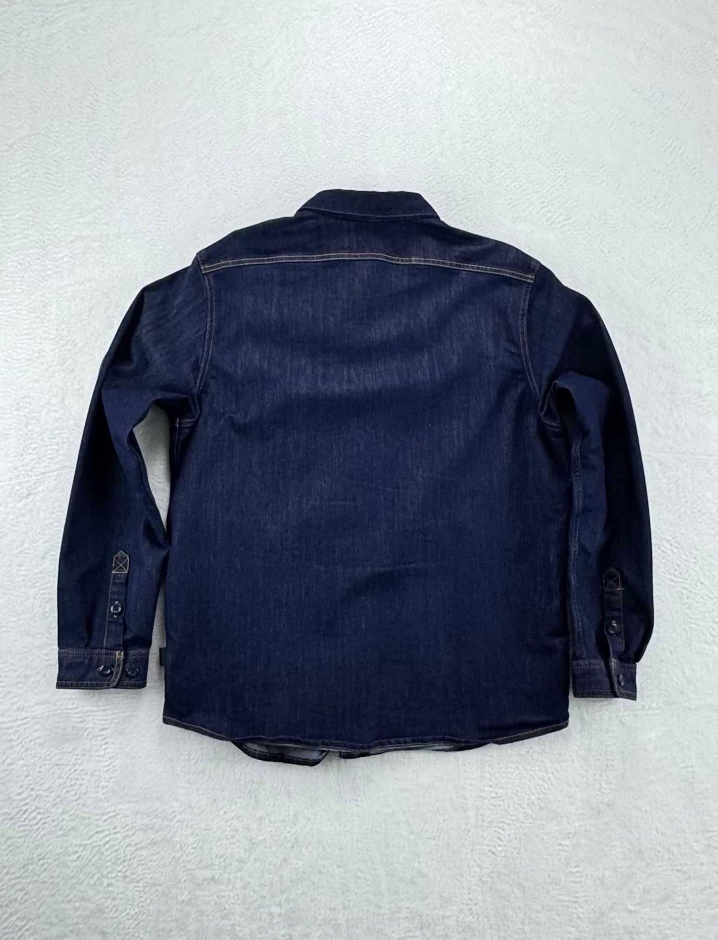 Patagonia Mens Organic Denim Long Sleeve Shirt Blue Large