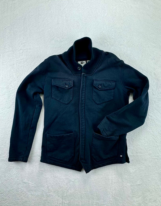 Burton Analog Men’s Cotton Chore Jacket – Ribbed Knit Collar – Navy –  Large