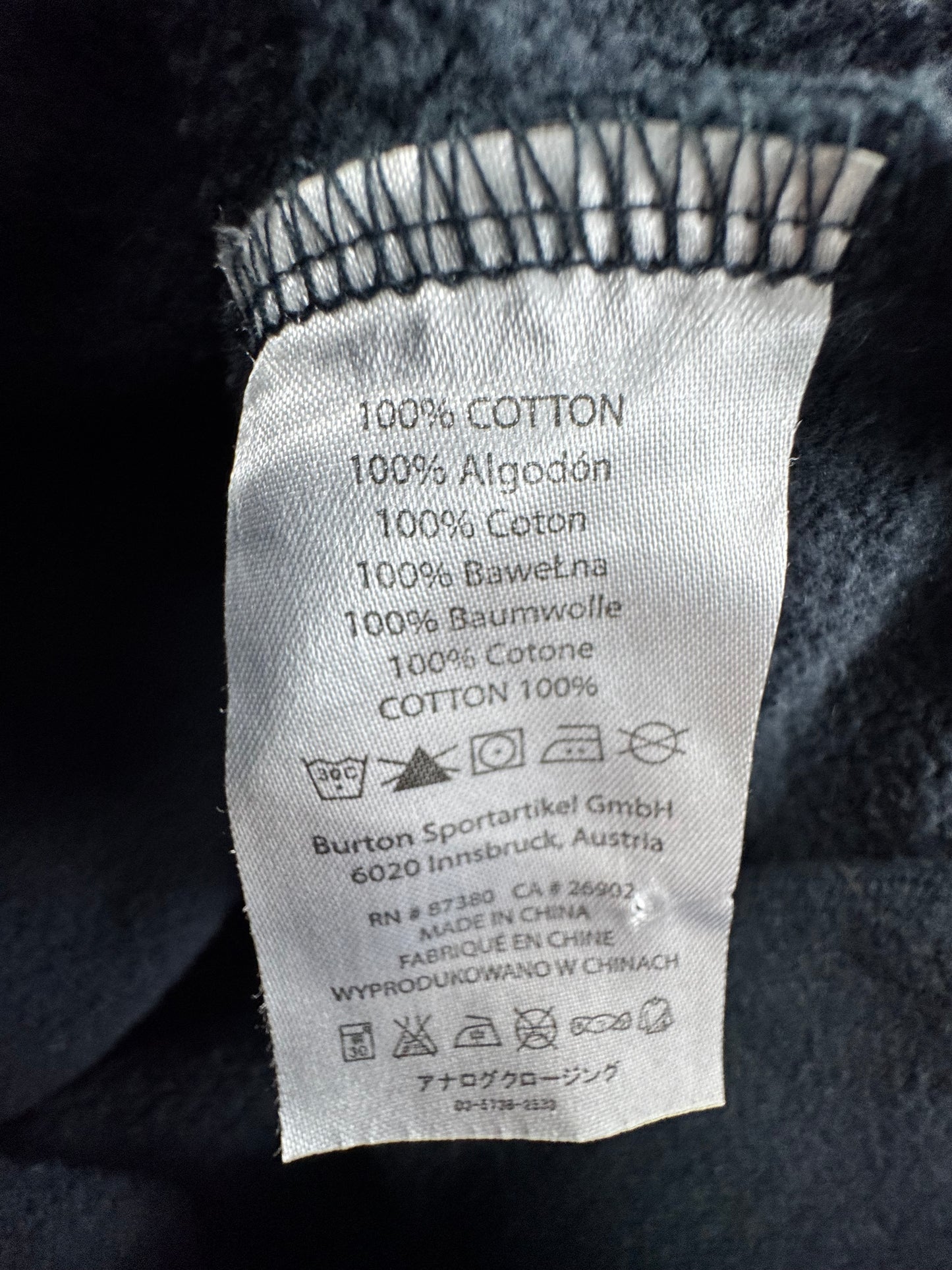 Burton Analog Men’s Cotton Chore Jacket – Ribbed Knit Collar – Navy –  Large