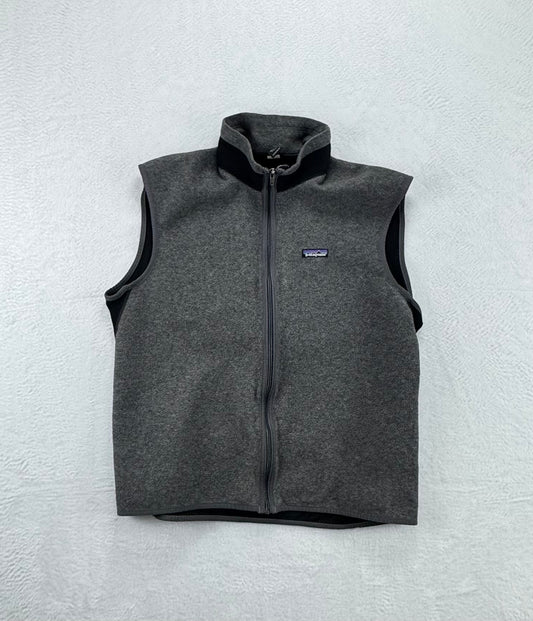 Vintage Patagonia Mens Windproof Fleece Vest – Gray / Black – XL