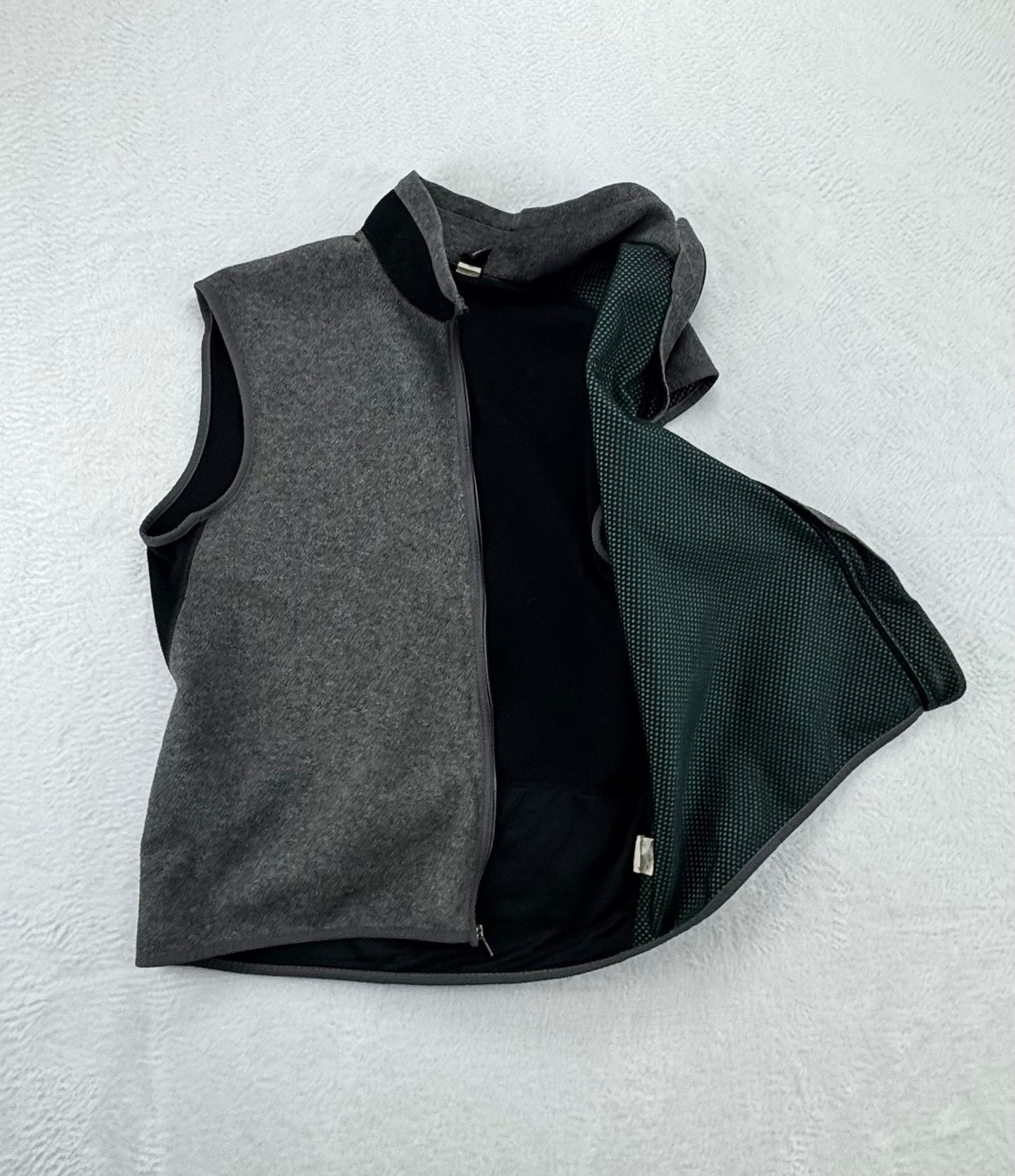 Vintage Patagonia Mens Windproof Fleece Vest – Gray / Black – XL