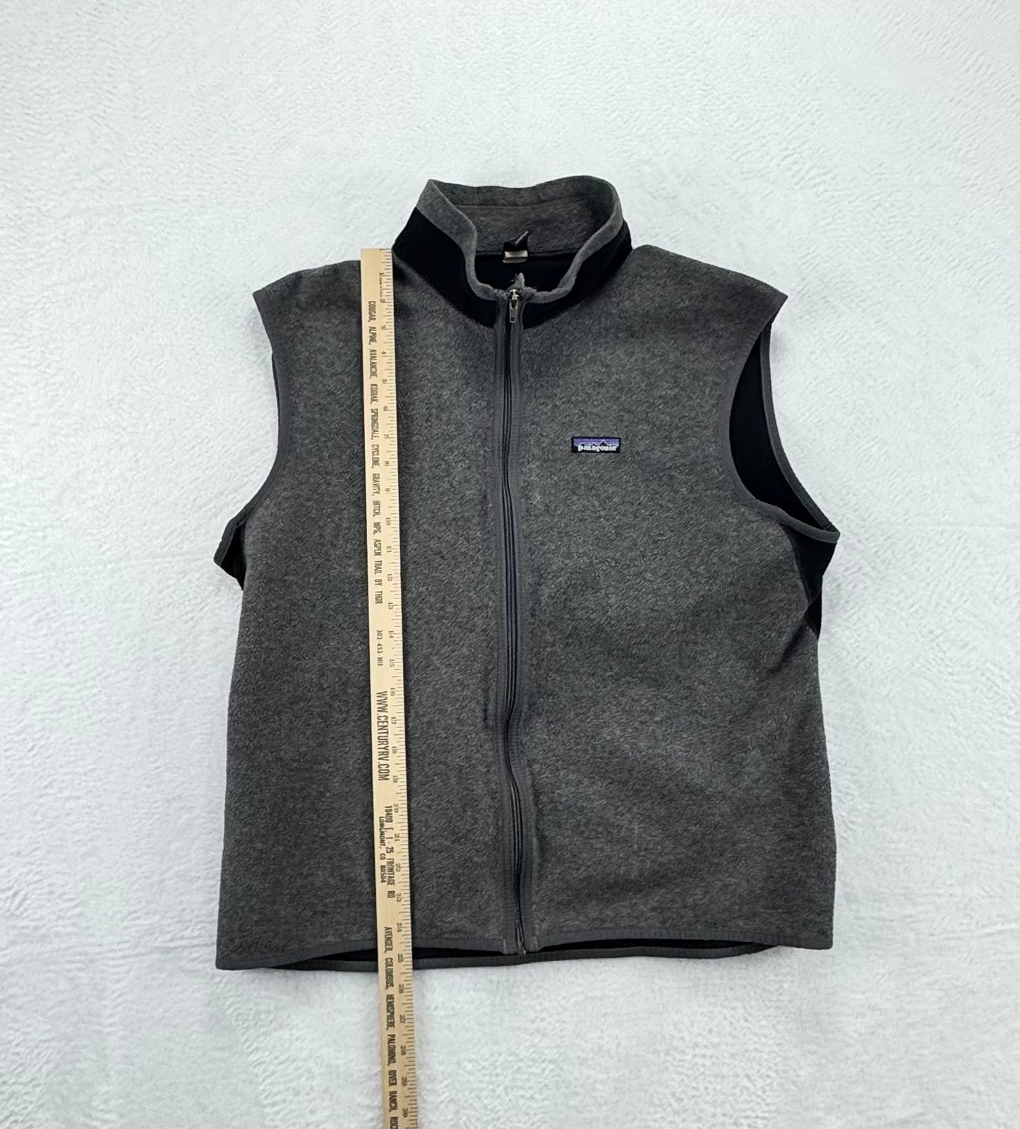 Vintage Patagonia Mens Windproof Fleece Vest – Gray / Black – XL