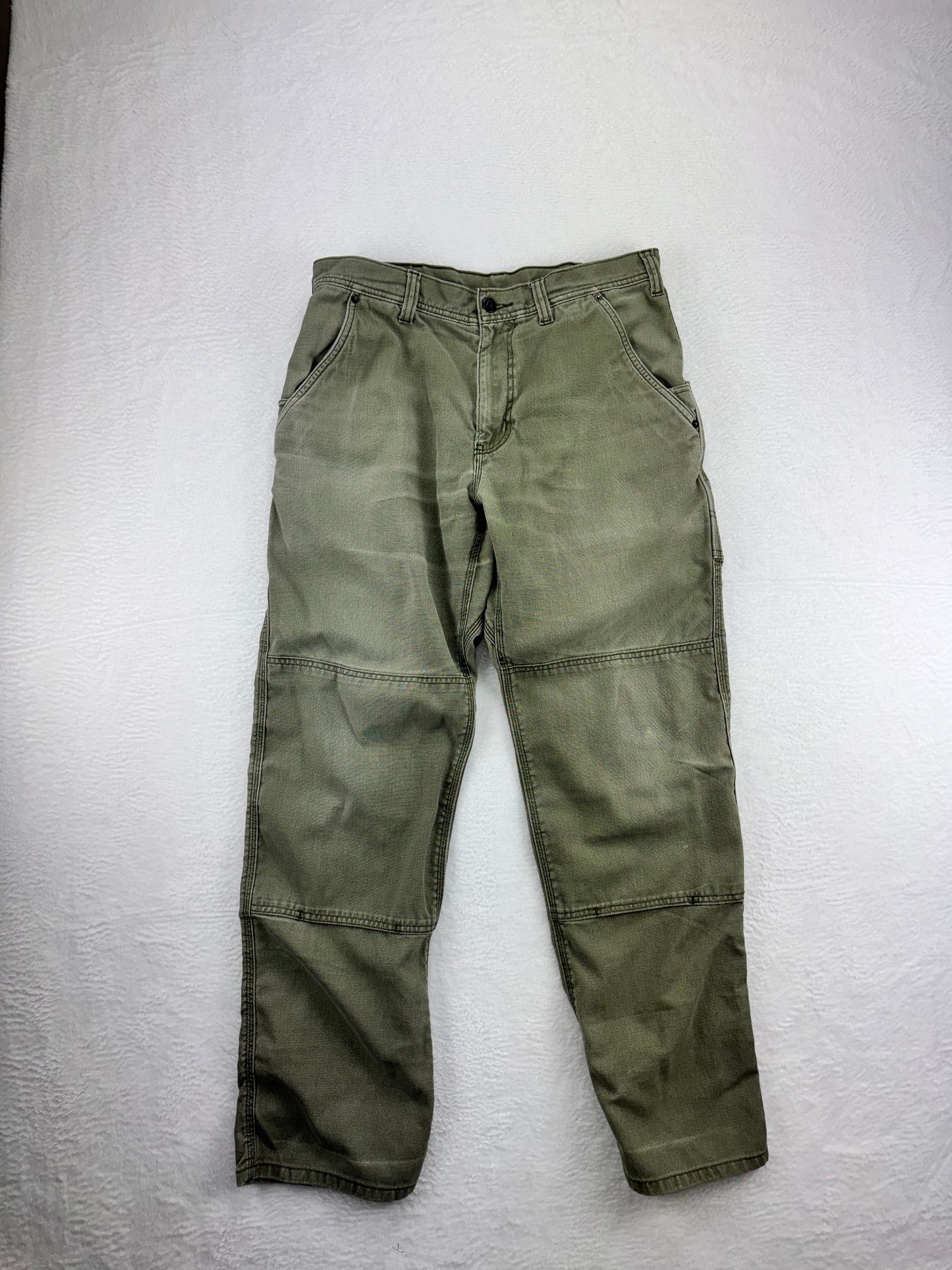 Patagonia Men's All Seasons Hemp Canvas Double Knee Work Pants – Olive Green – 34 x 32