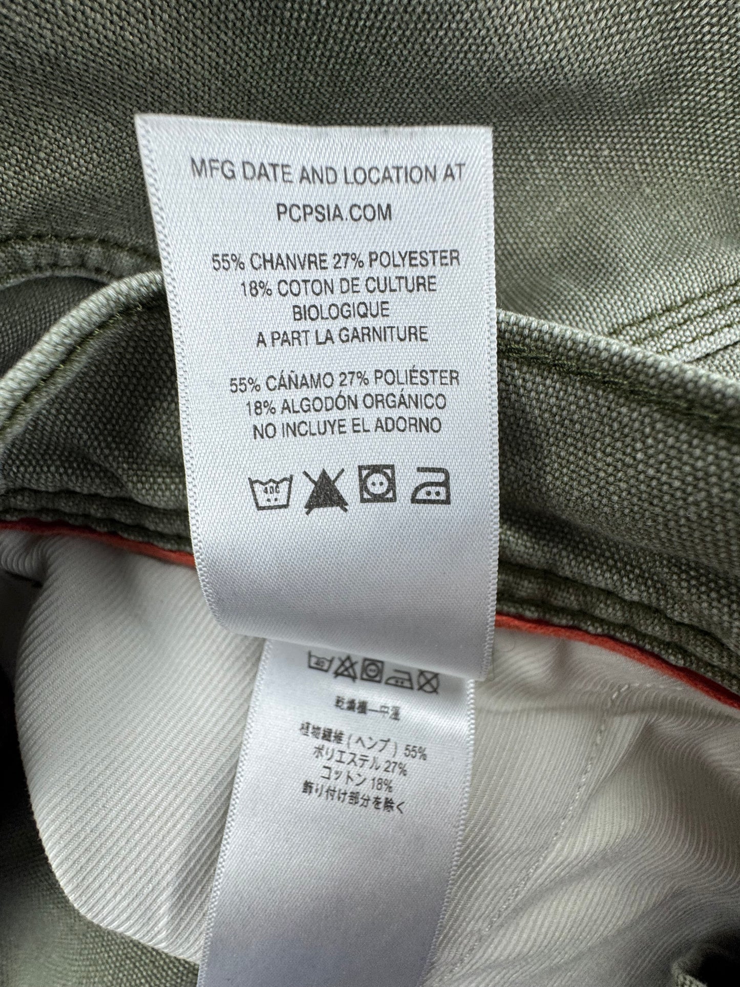 Patagonia Men's All Seasons Hemp Canvas Double Knee Work Pants – Olive Green – 34 x 32