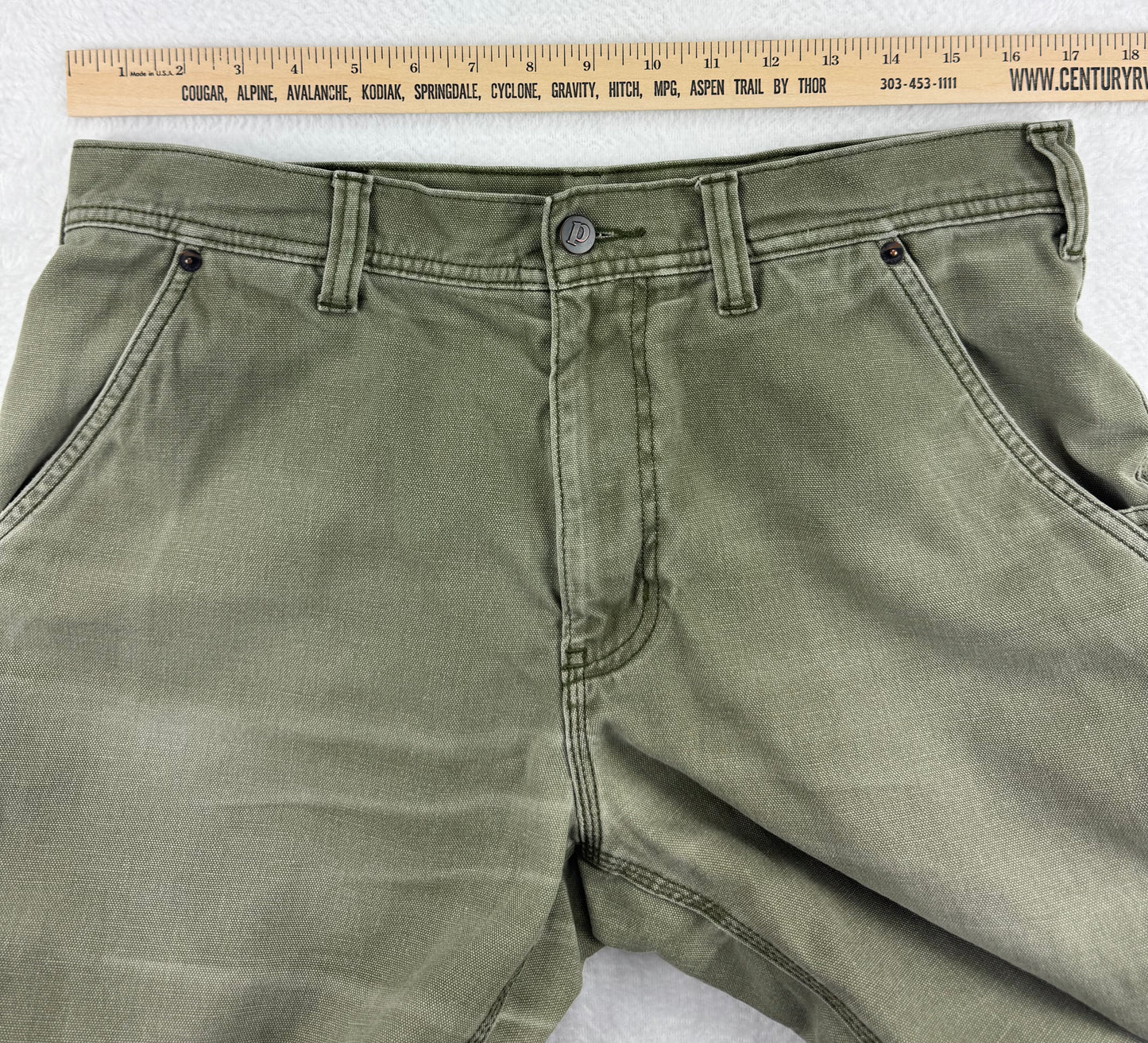 Patagonia Men's All Seasons Hemp Canvas Double Knee Work Pants – Olive Green – 34 x 32