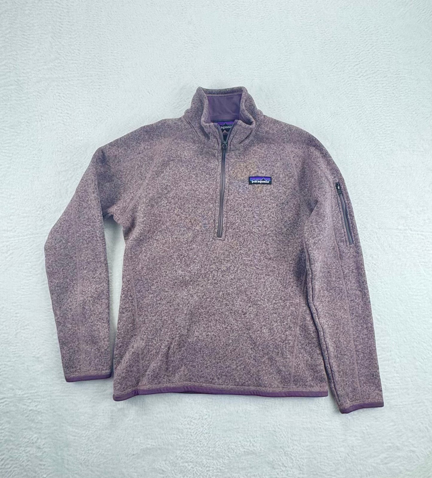 Patagonia Women's Better Sweater® 1/4-Zip Fleece Pullover – Heathered Purple – Small