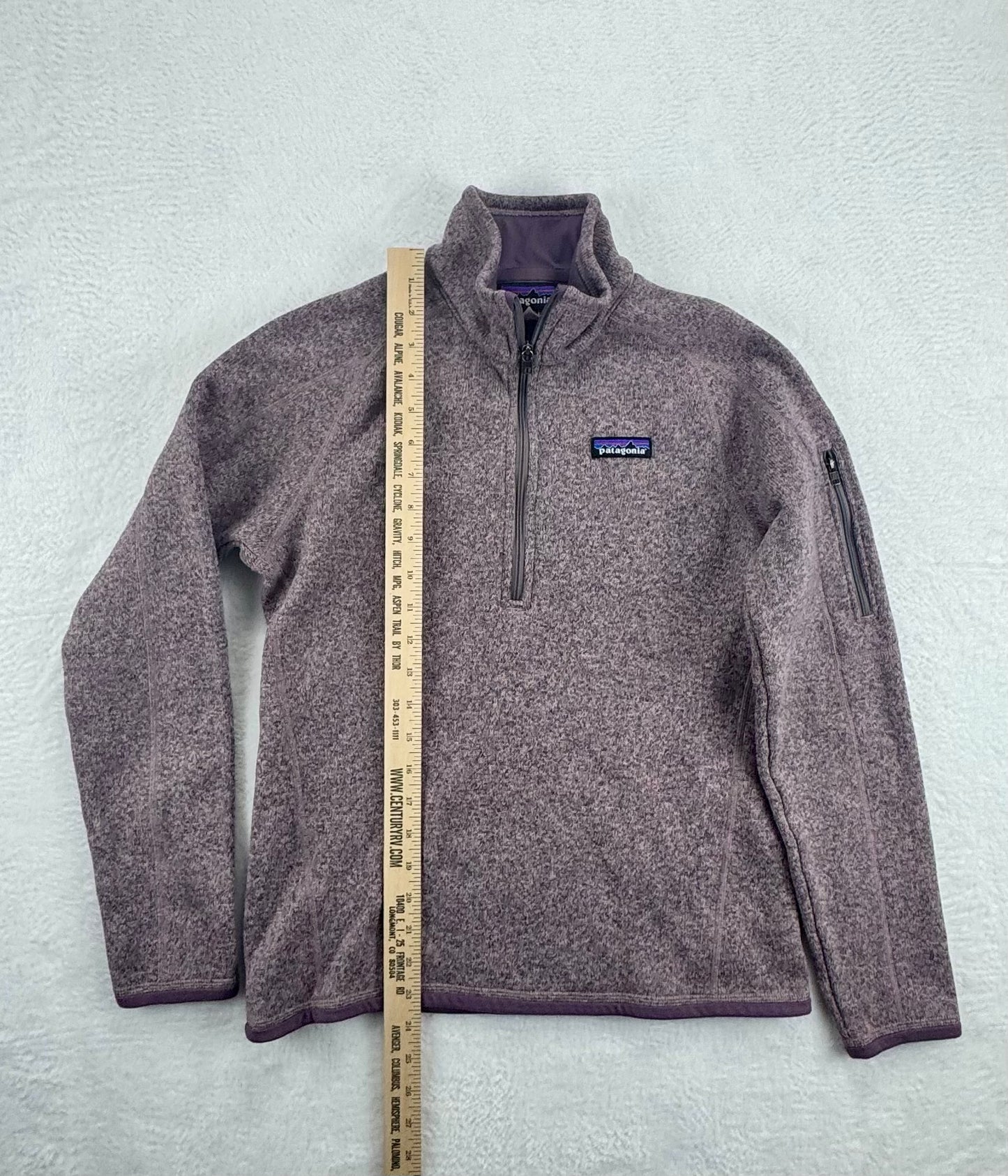 Patagonia Women's Better Sweater® 1/4-Zip Fleece Pullover – Heathered Purple – Small
