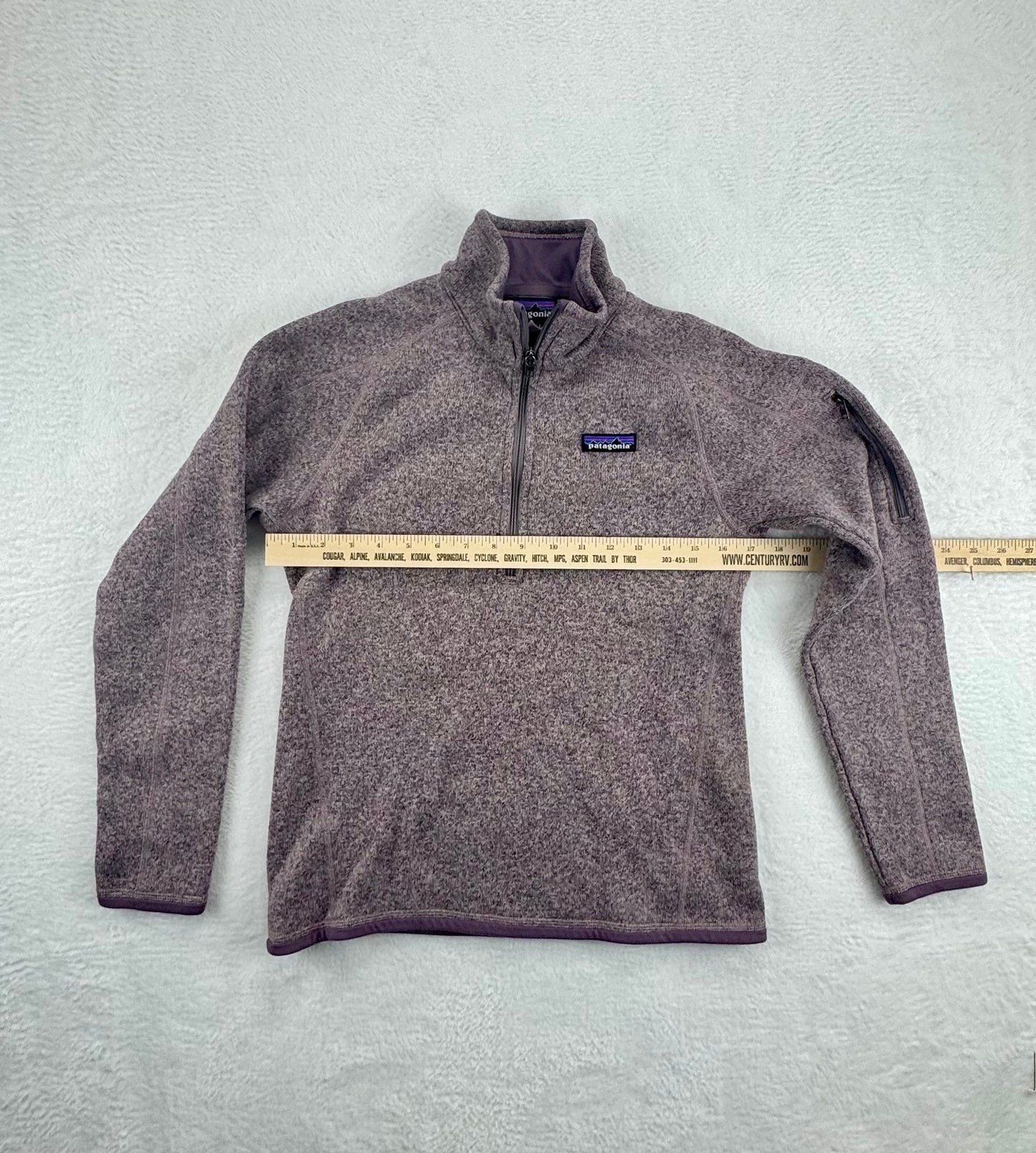 Patagonia Women's Better Sweater® 1/4-Zip Fleece Pullover – Heathered Purple – Small
