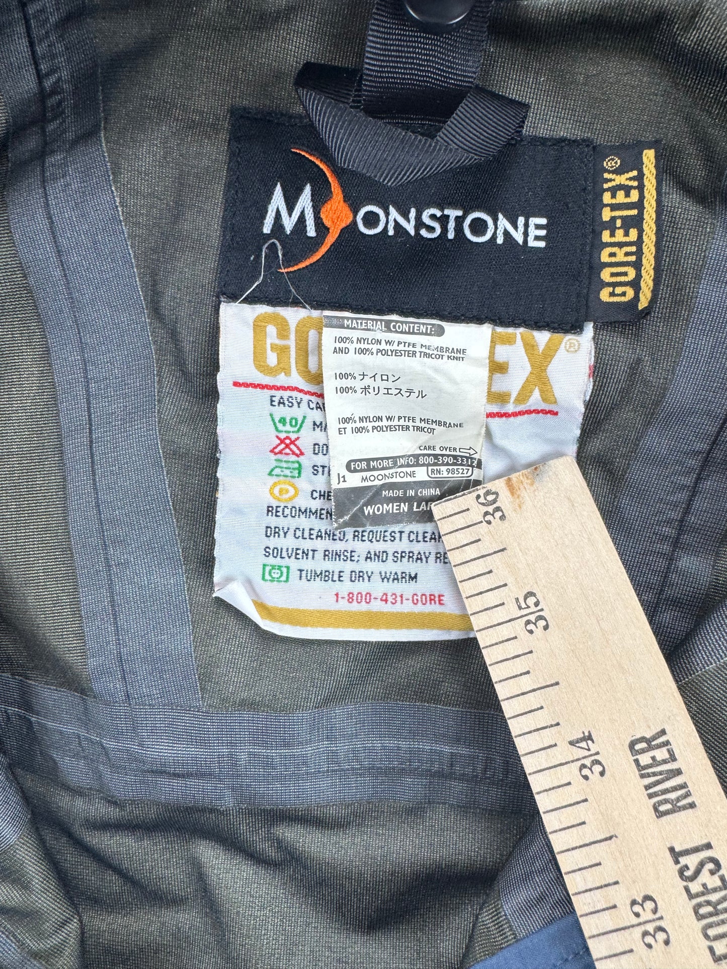 Moonstone Vintage Gore-Tex Hooded Shell Jacket Blue/Tan