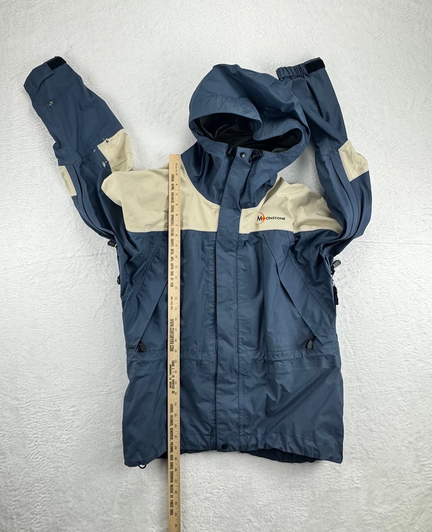 Moonstone Vintage Gore-Tex Hooded Shell Jacket Blue/Tan