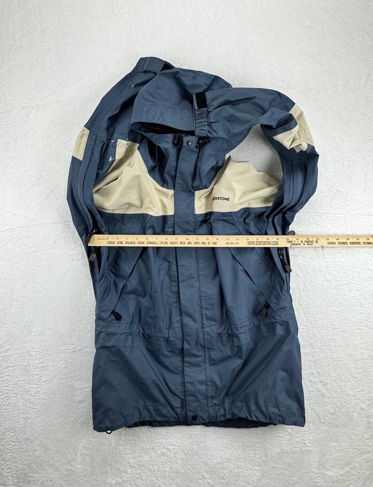 Moonstone Vintage Gore-Tex Hooded Shell Jacket Blue/Tan