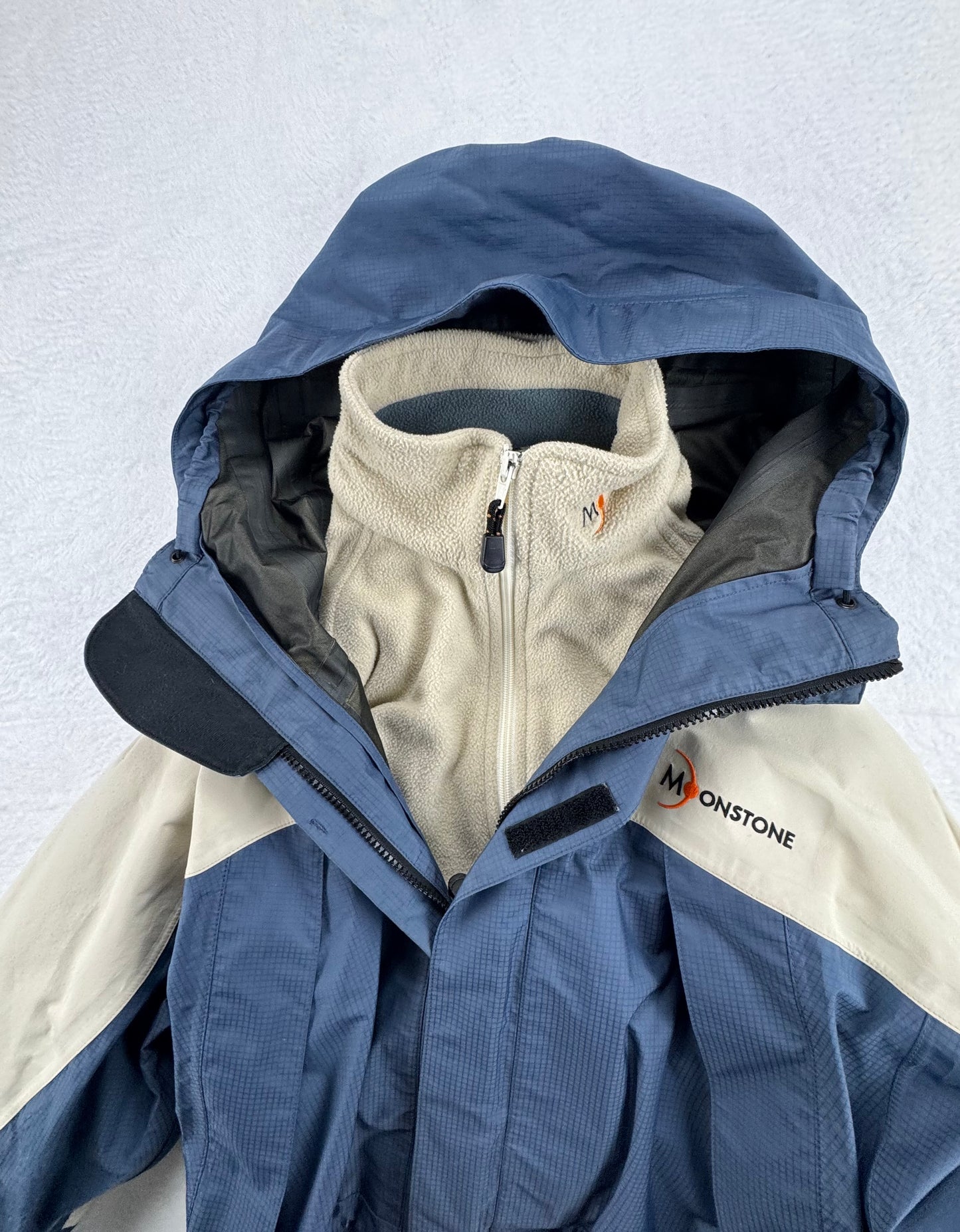 Moonstone Vintage Gore-Tex Hooded Shell Jacket Blue/Tan