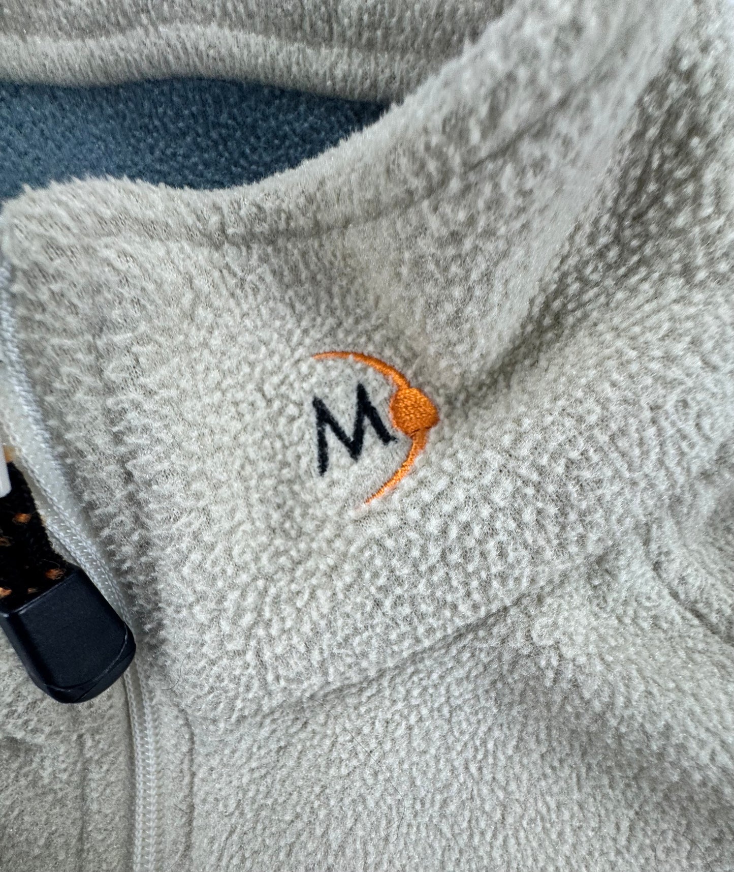 Moonstone Vintage Full Zip Fleece Jacket Tan Gray USA Made Woman's Large