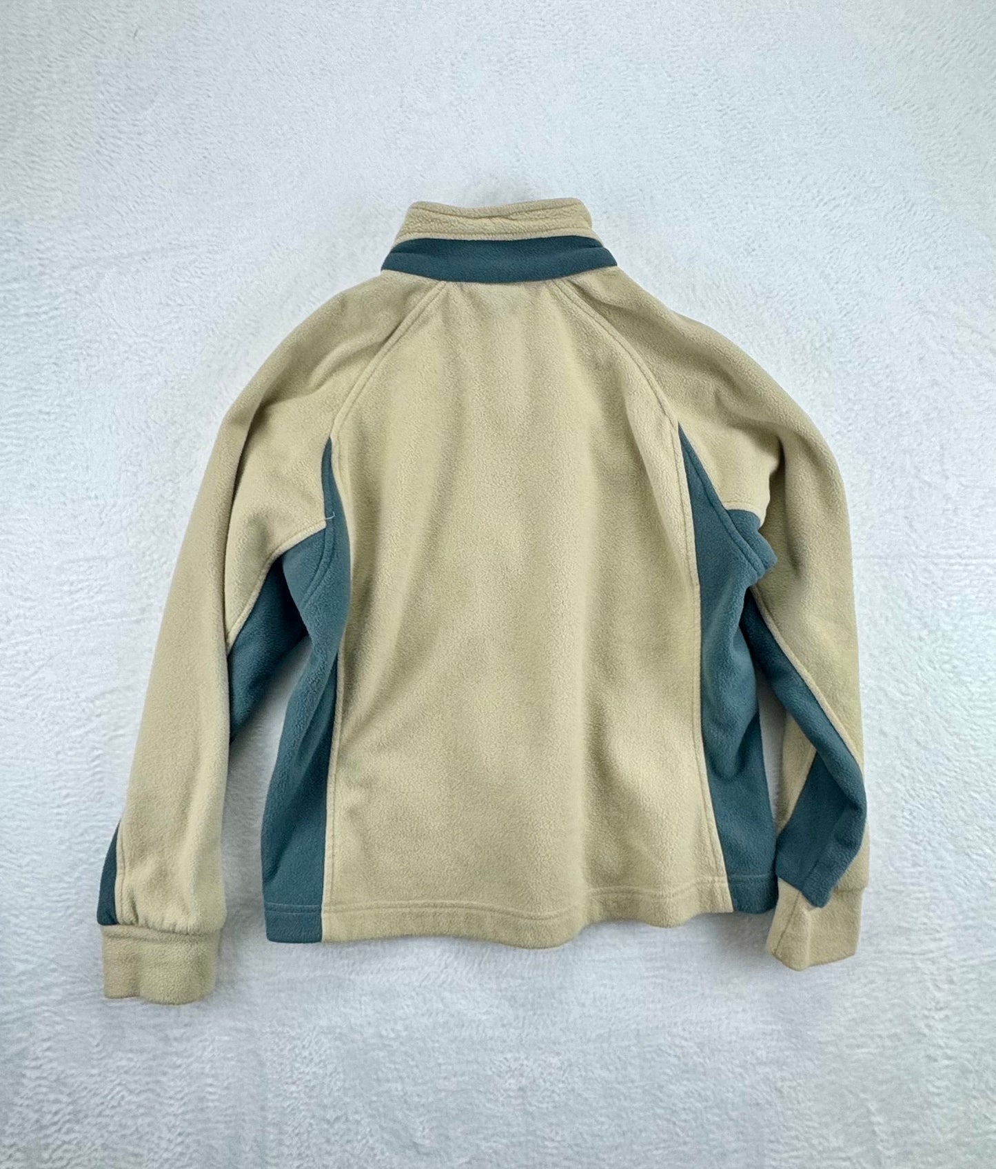 Moonstone Vintage Full Zip Fleece Jacket Tan Gray USA Made Woman's Large